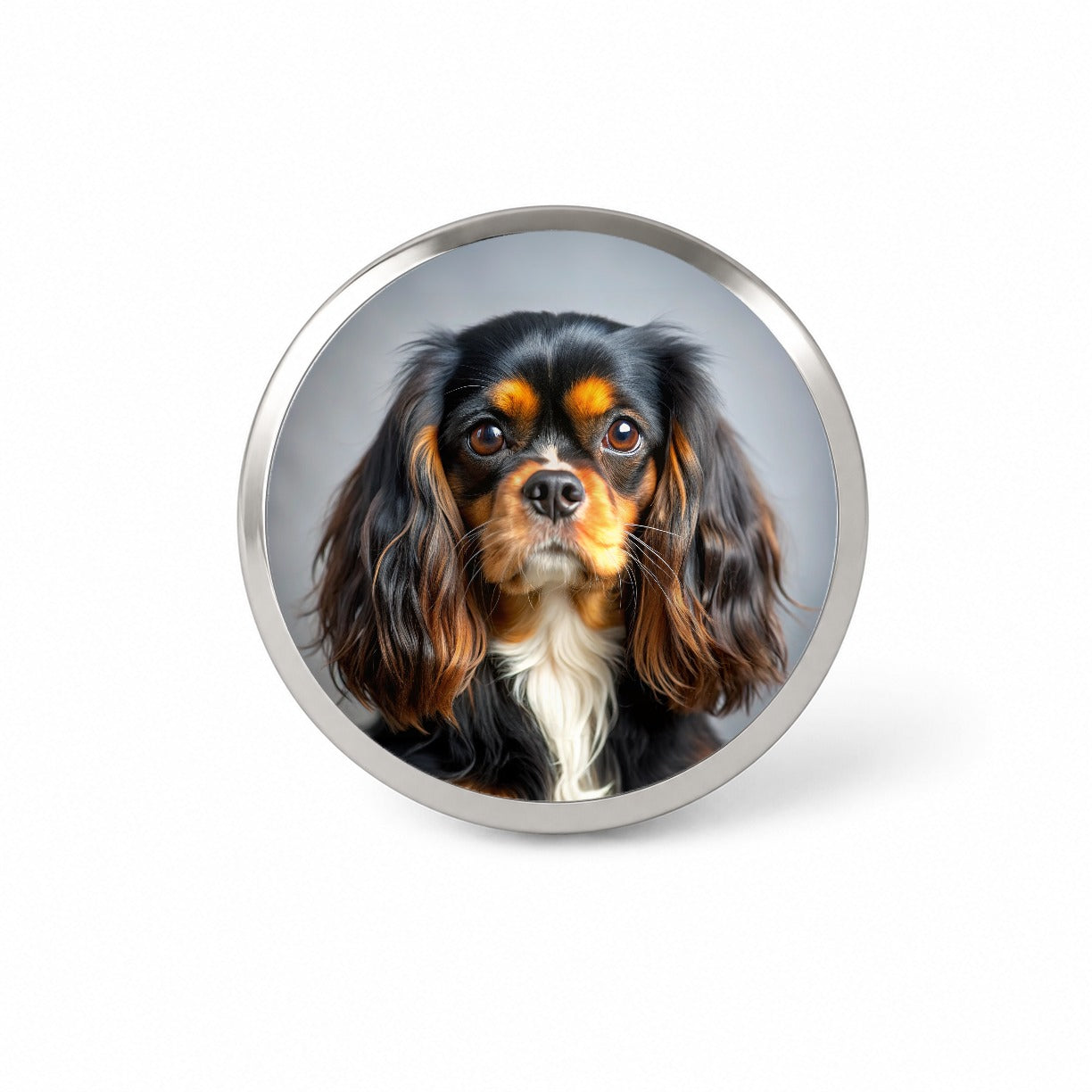 English Toy Spaniel Dog Photo Novelty Hat Backpack Lapel Pin