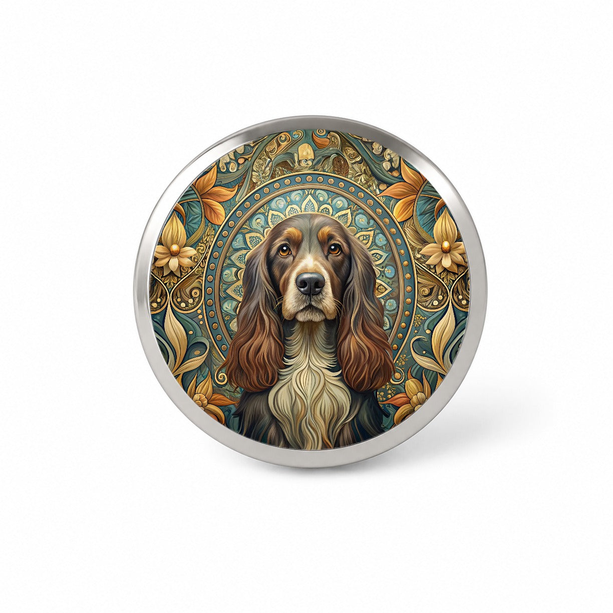 Field Spaniel Dog Art Nouveau Novelty Hat Backpack Lapel Pin