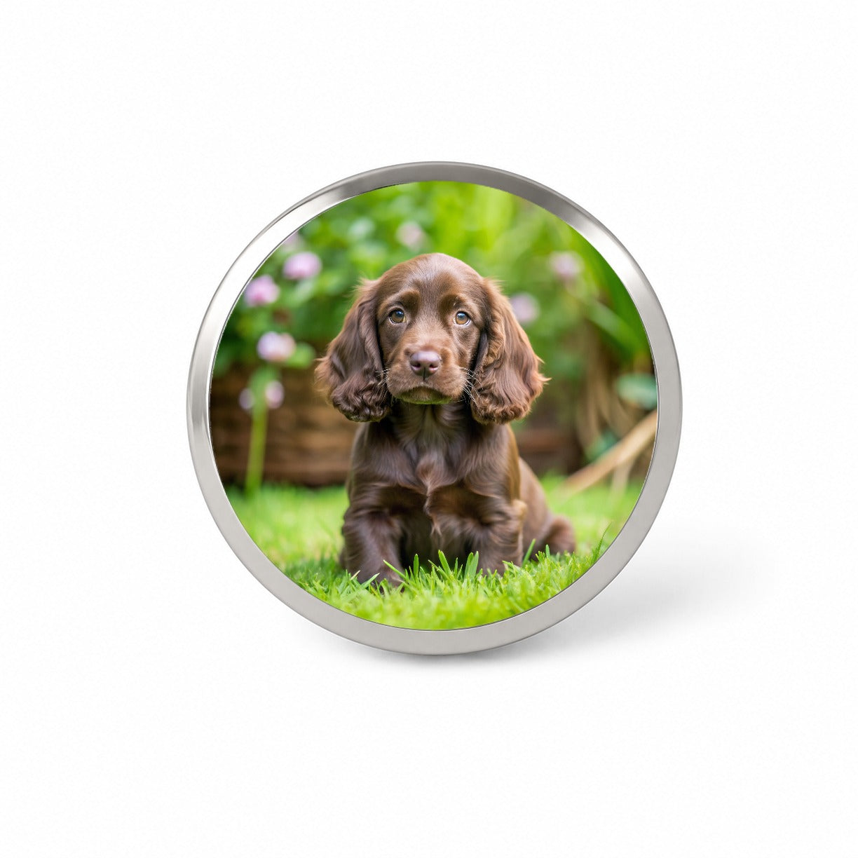 Field Spaniel Dog Puppy Photo Novelty Hat Backpack Lapel Pin