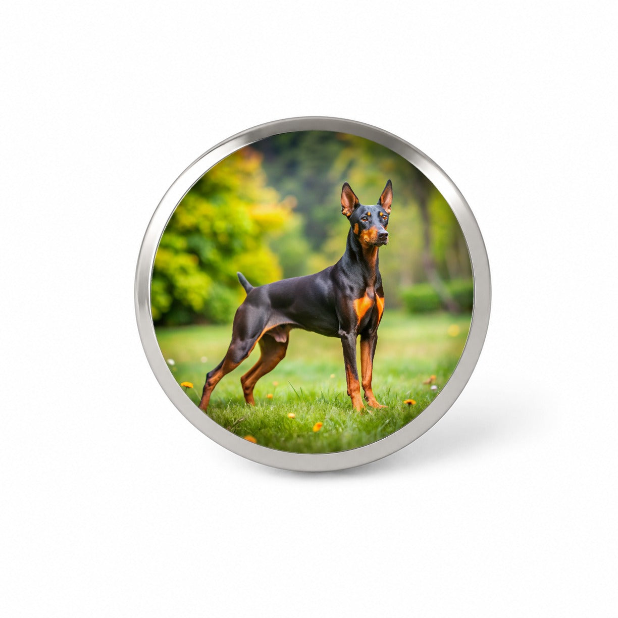 German Pinscher Dog Photo Novelty Hat Backpack Lapel Pin