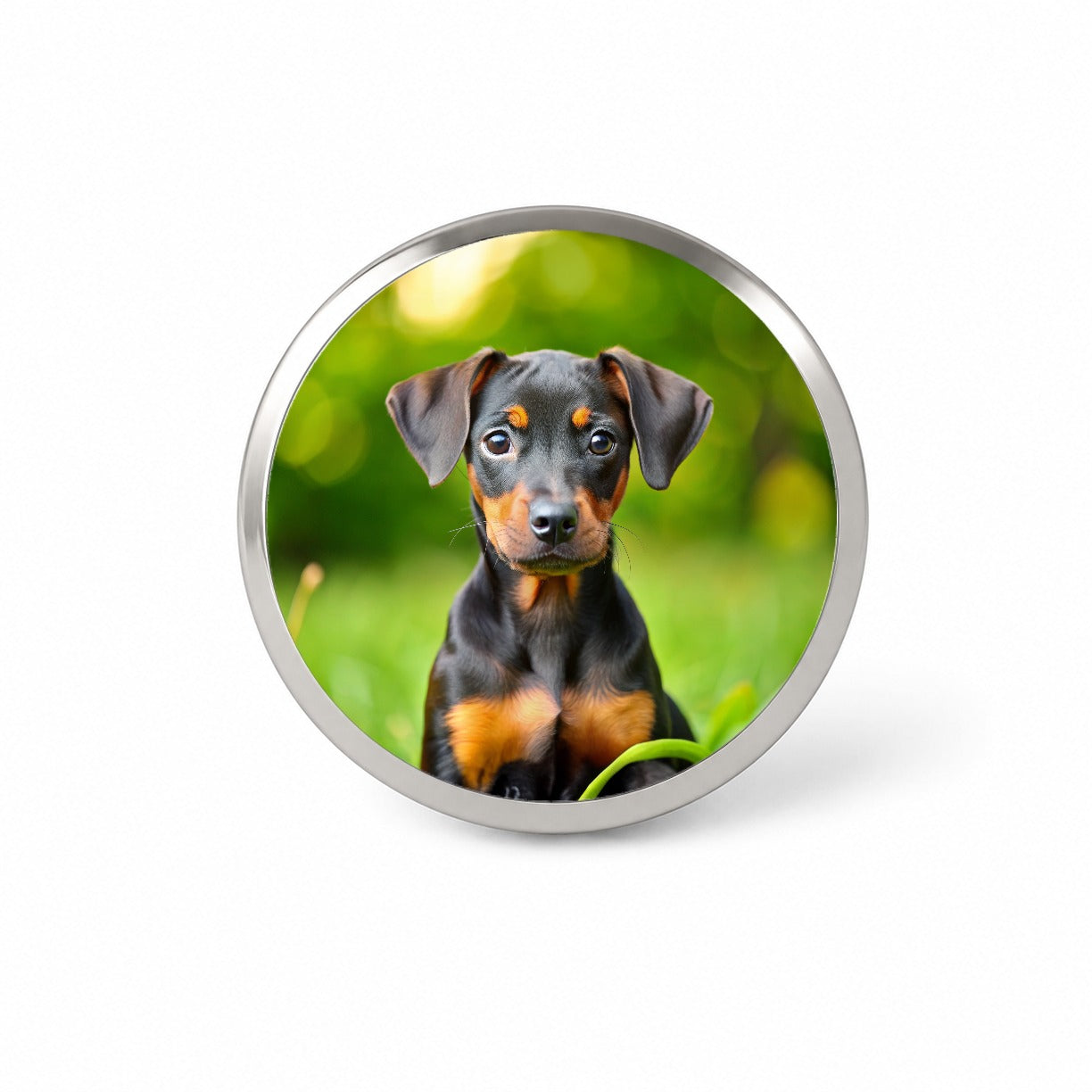 German Pinscher Dog Puppy Photo Novelty Hat Backpack Lapel Pin