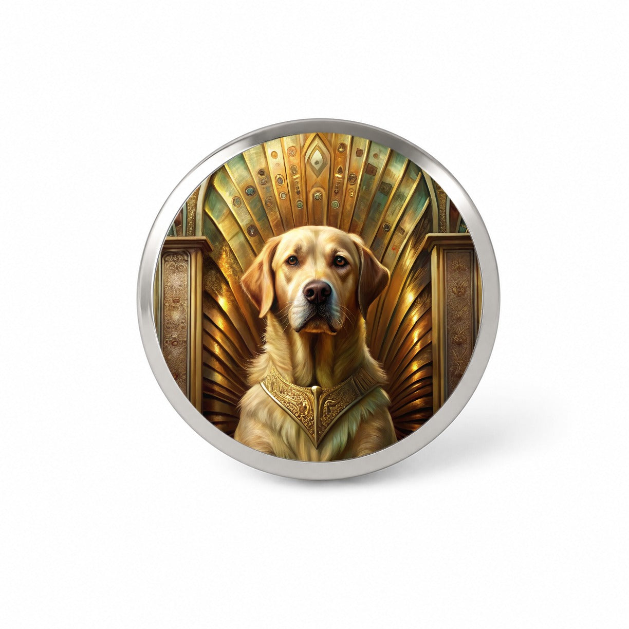 Goldador Dog Art Nouveau Novelty Hat Backpack Lapel Pin