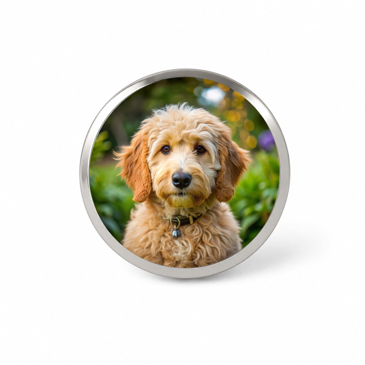 Goldendoodle Dog Photo Novelty Hat Backpack Lapel Pin