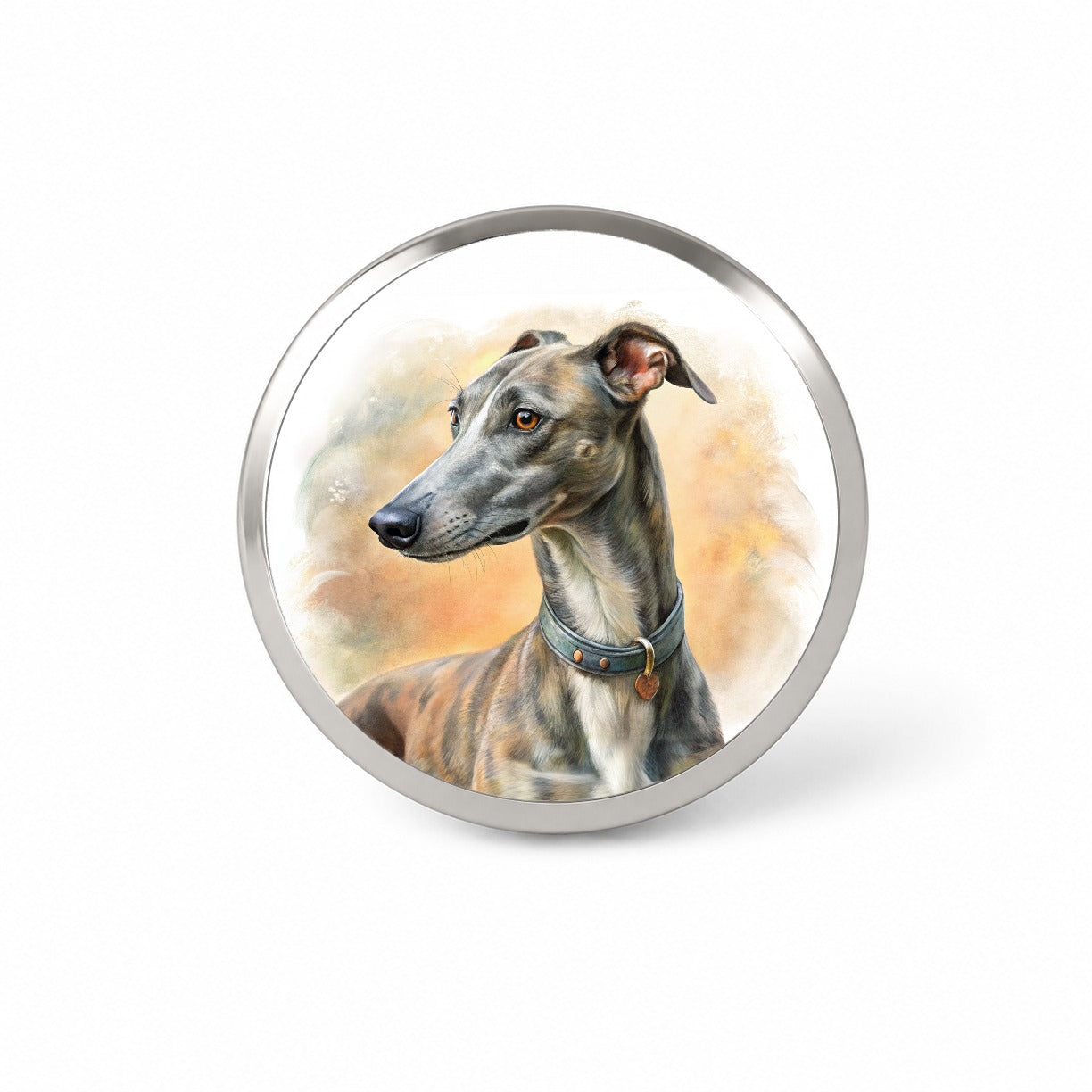 Greyhound Dog Illustration Novelty Hat Backpack Lapel Pin