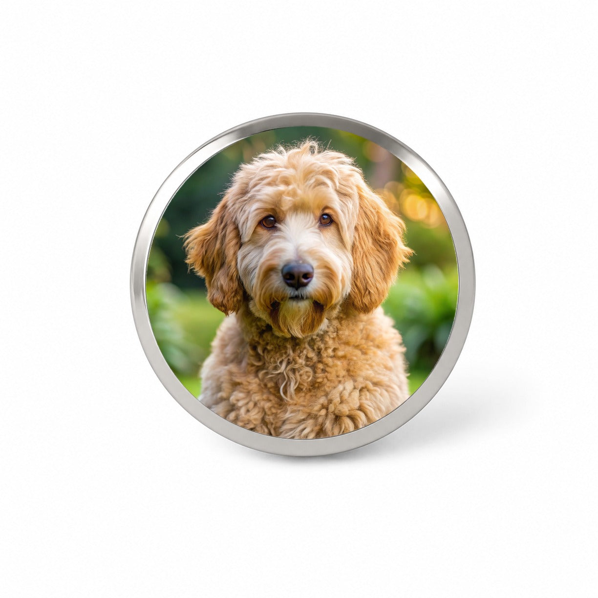 Labradoodle Dog Photo Novelty Hat Backpack Lapel Pin