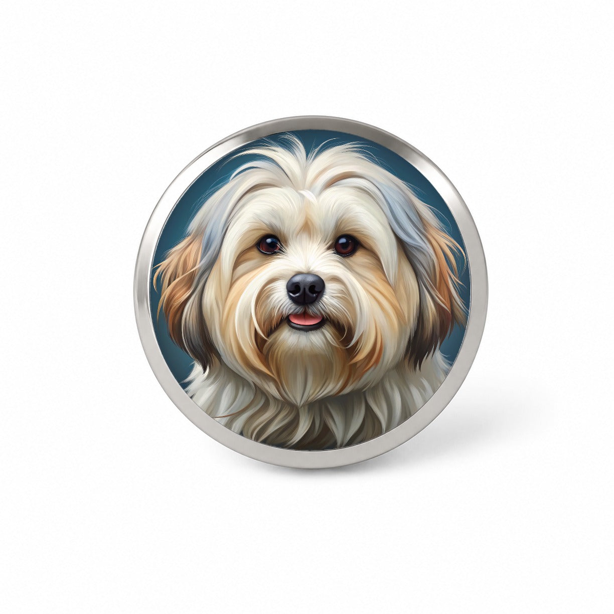 Lhasa Apso Dog Illustration Novelty Hat Backpack Lapel Pin