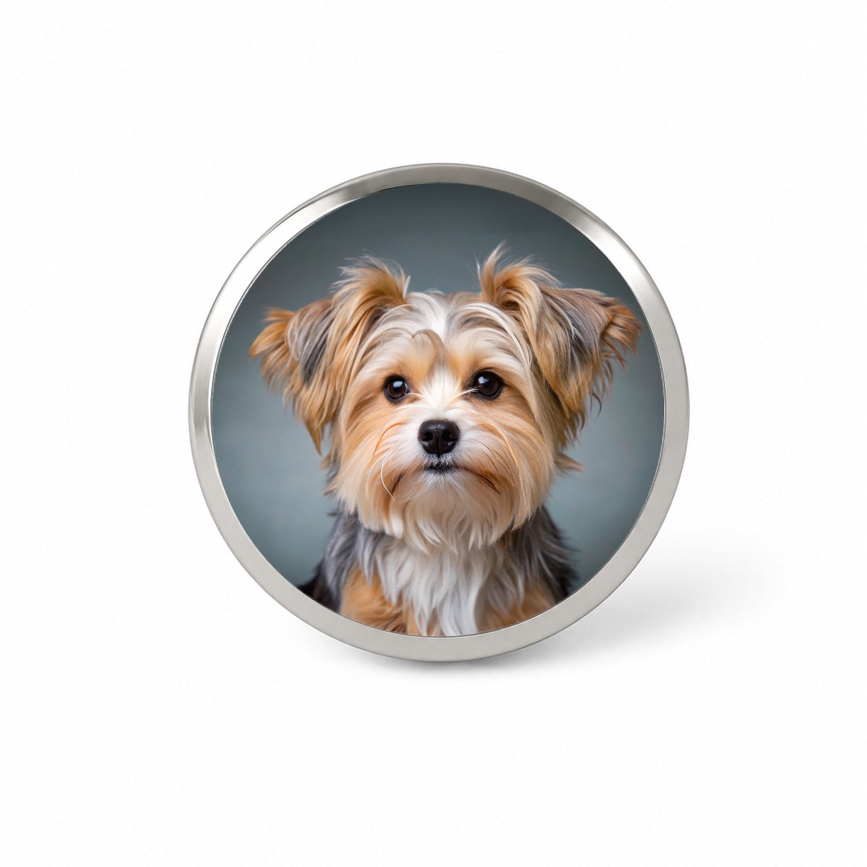 Morkie Dog Photo Novelty Hat Backpack Lapel Pin