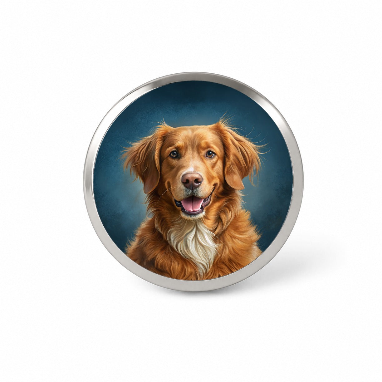 Nova Scotia Duck Tolling Retriever Dog Illustration Novelty Hat Backpack Lapel Pin