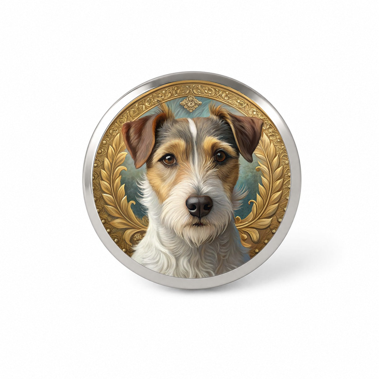 Parson Russell Terrier Dog Art Nouveau Novelty Hat Backpack Lapel Pin