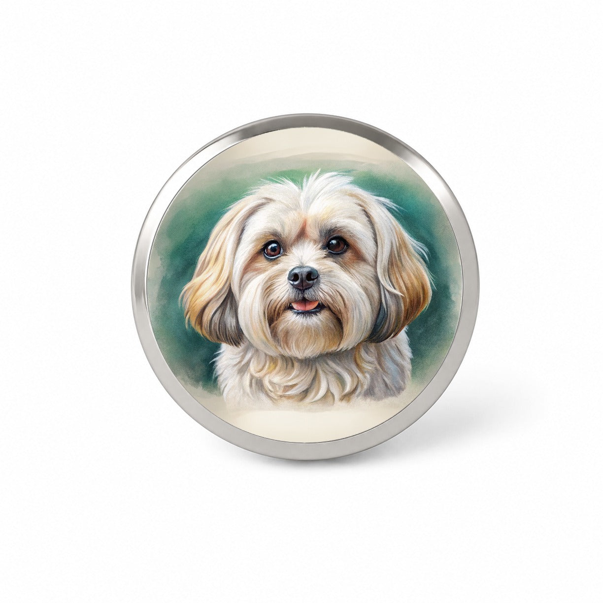 Pekapoo Dog Illustration Novelty Hat Backpack Lapel Pin