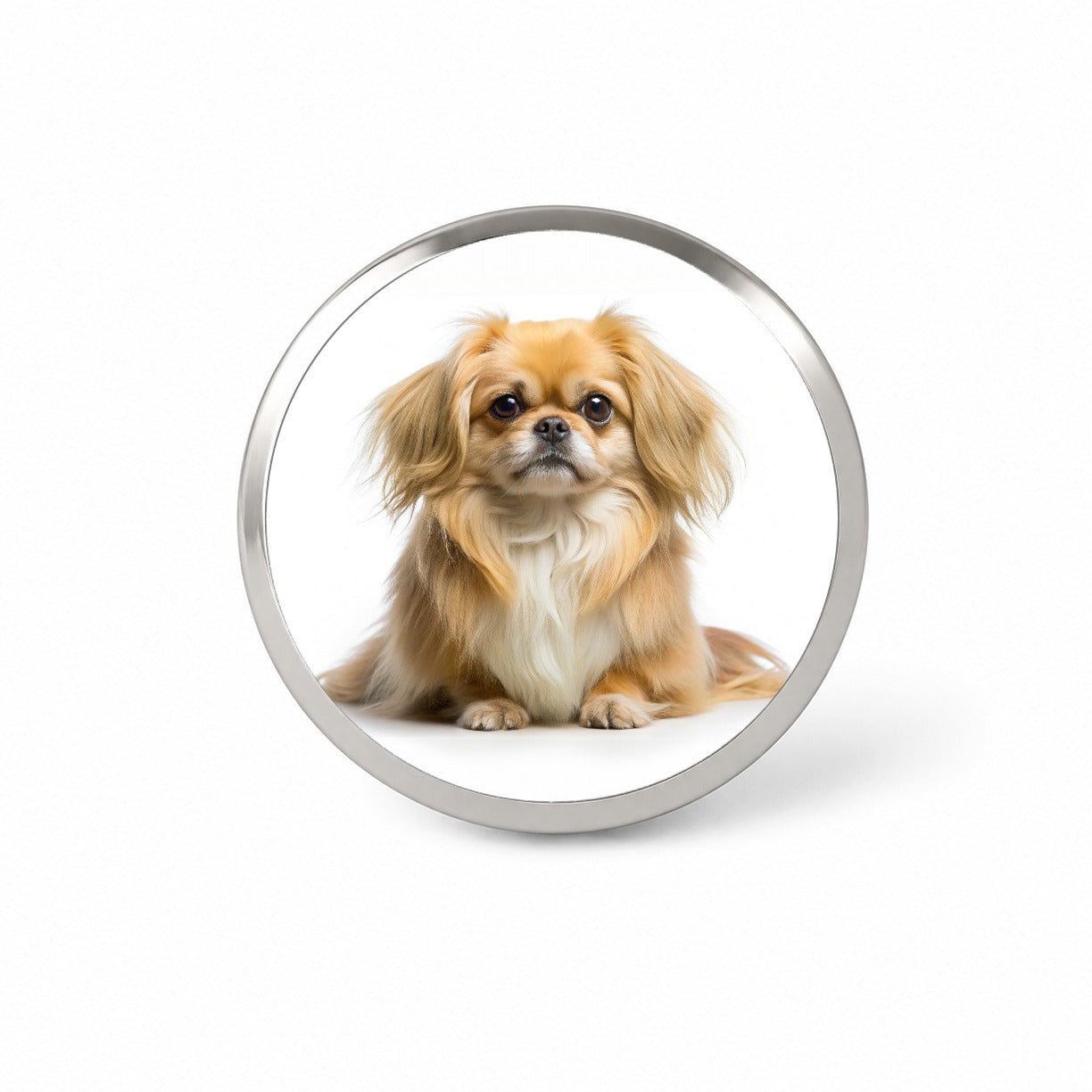 Pekapoo Dog Photo Novelty Hat Backpack Lapel Pin