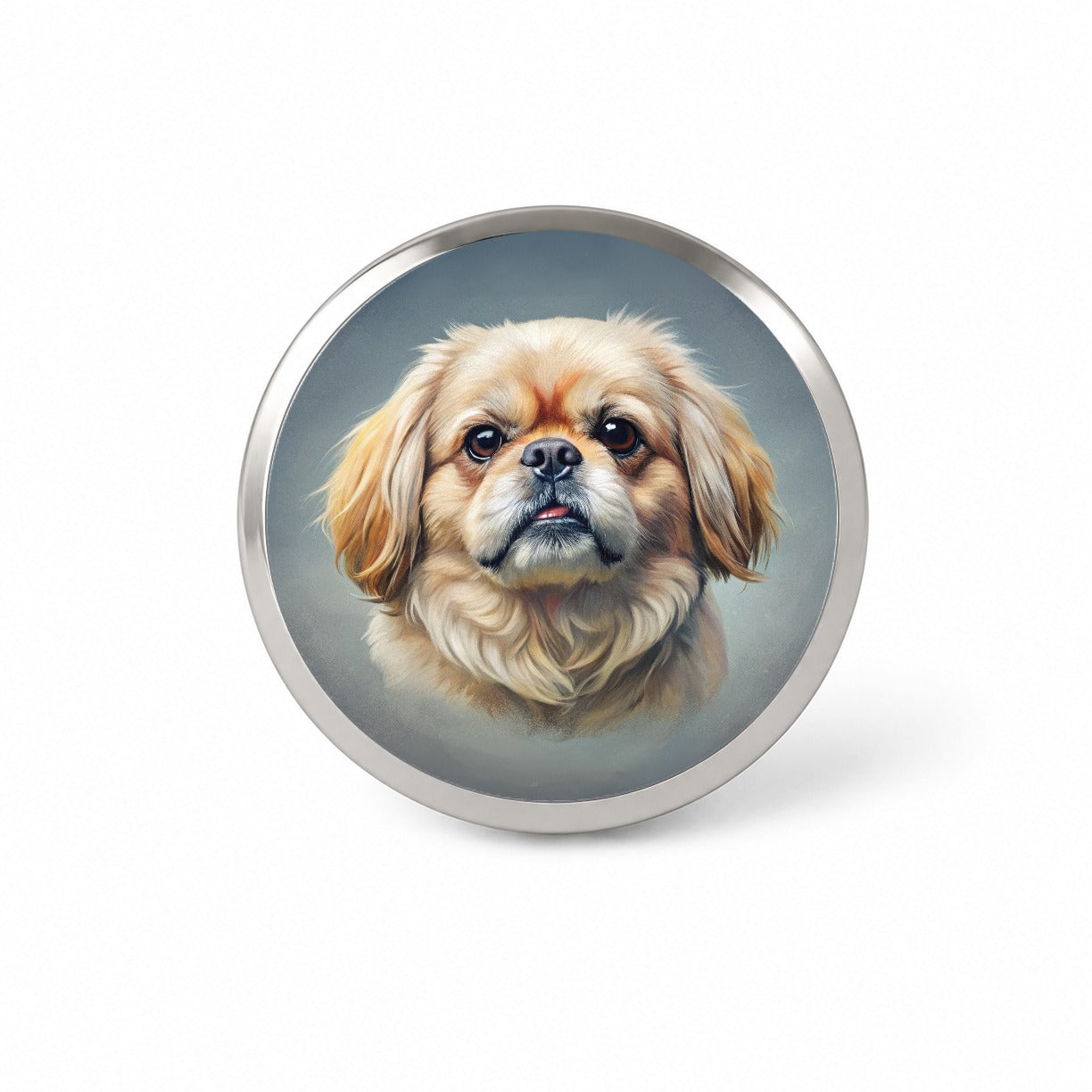 Pekingese Dog Illustration Novelty Hat Backpack Lapel Pin