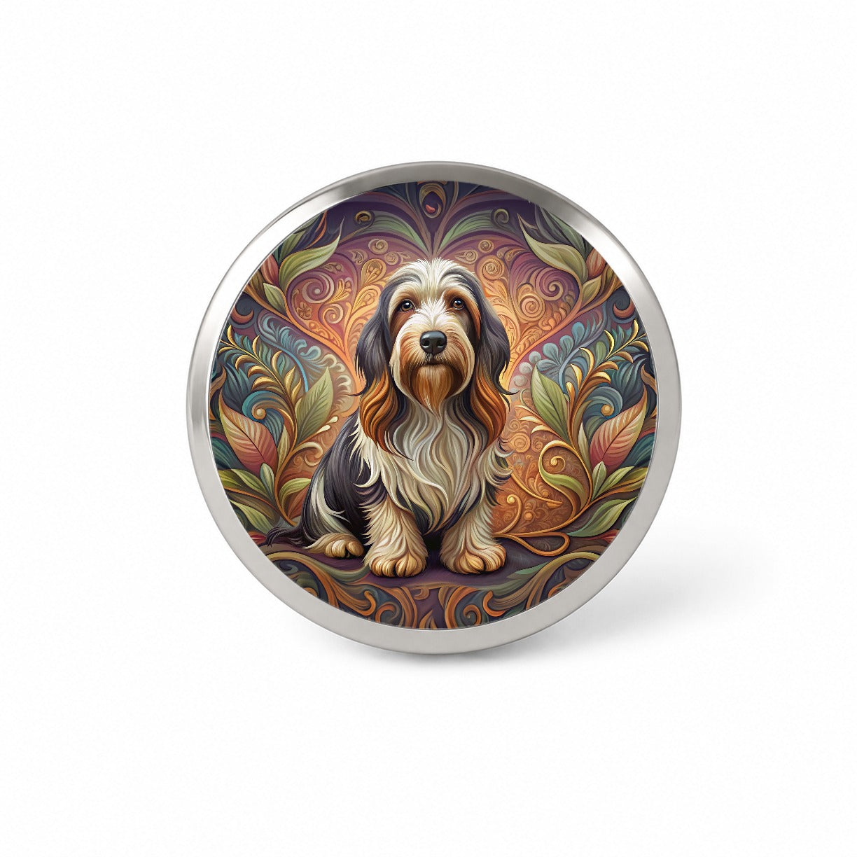 Petit Basset Griffon Vendeen Dog Art Nouveau Novelty Hat Backpack Lapel Pin