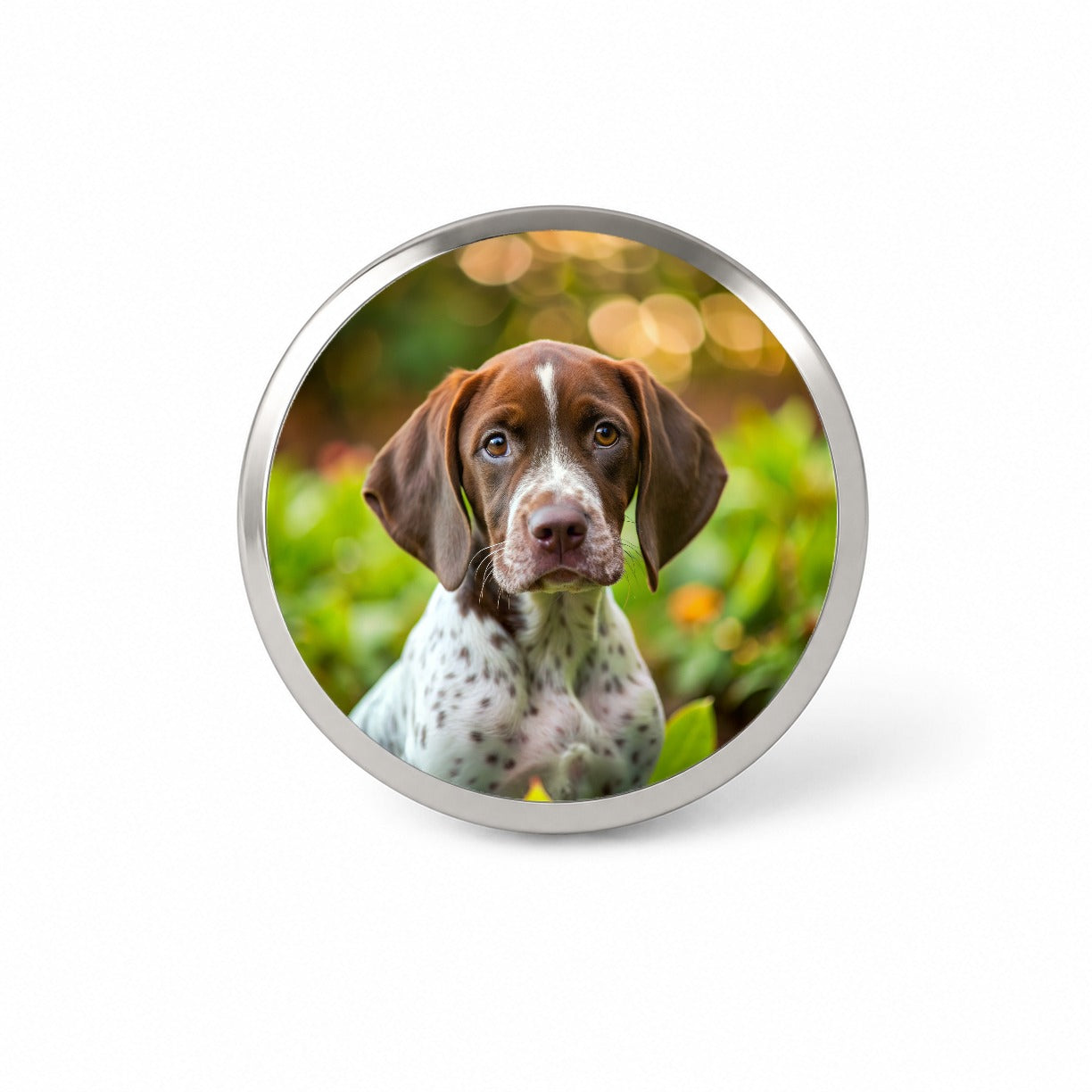Pointer Dog Puppy Photo Novelty Hat Backpack Lapel Pin