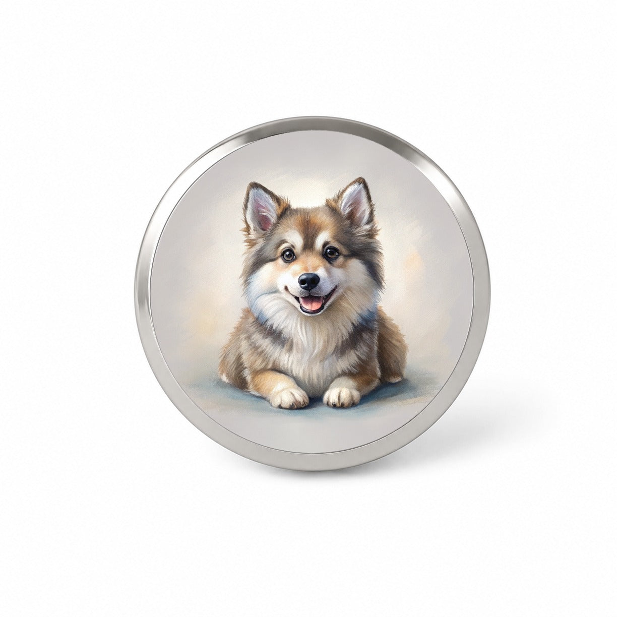 Pomsky Dog Illustration Novelty Hat Backpack Lapel Pin