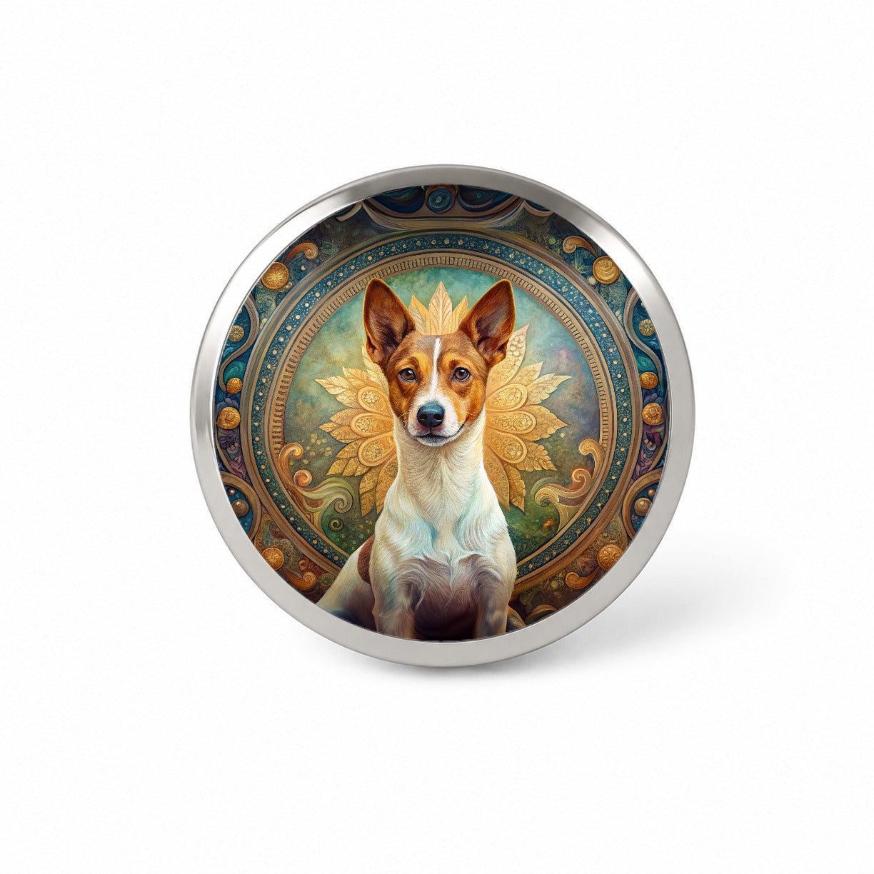 Portuguese Podengo Pequeno Dog Art Nouveau Novelty Hat Backpack Lapel Pin