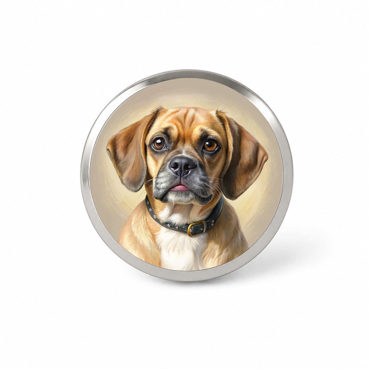 Puggle Dog Illustration Novelty Hat Backpack Lapel Pin
