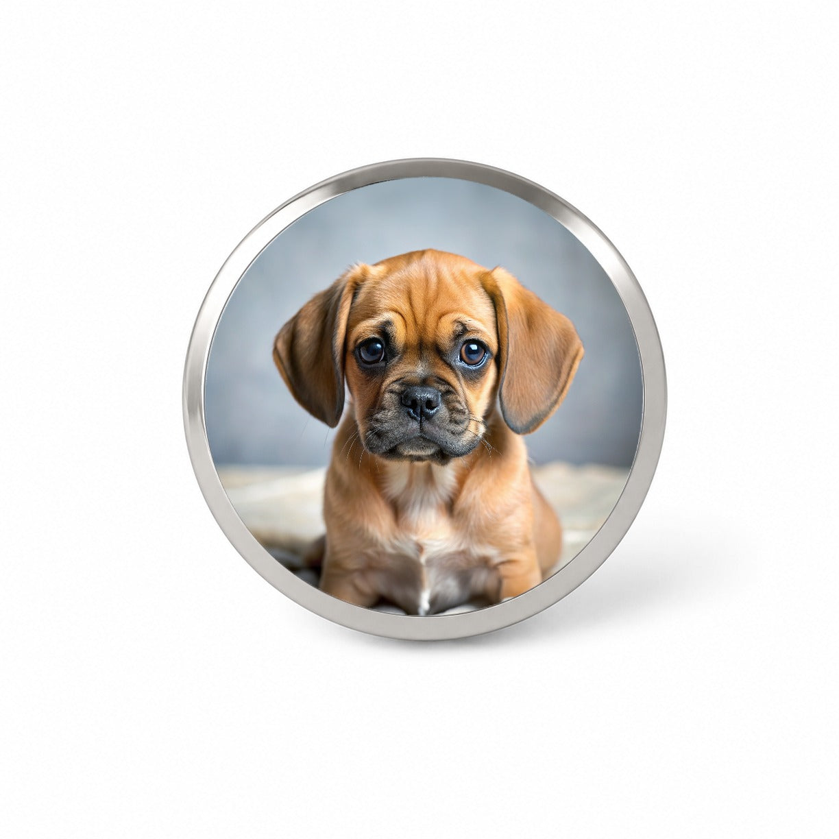 Puggle Dog Puppy Photo Novelty Hat Backpack Lapel Pin