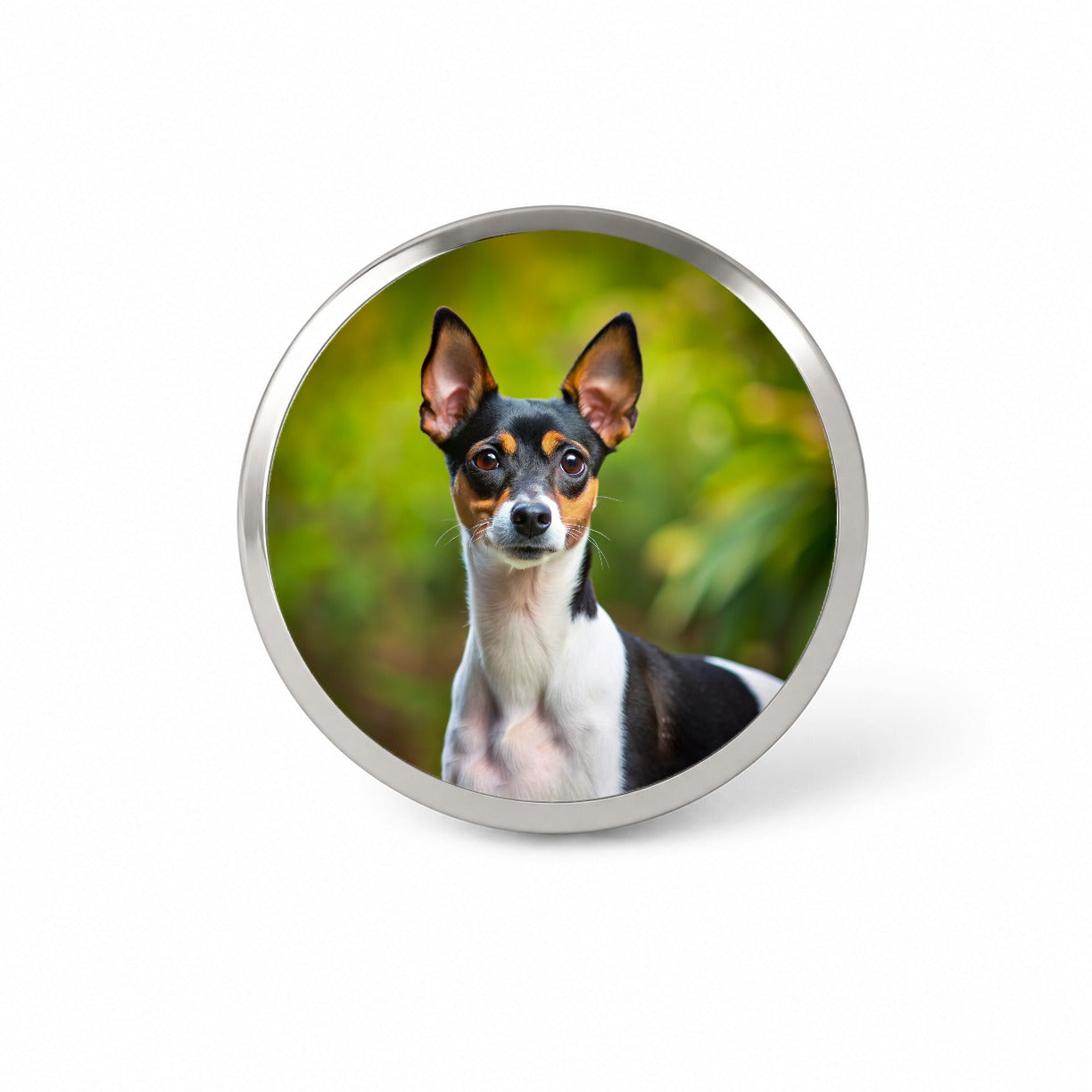 Rat Terrier Dog Photo Novelty Hat Backpack Lapel Pin
