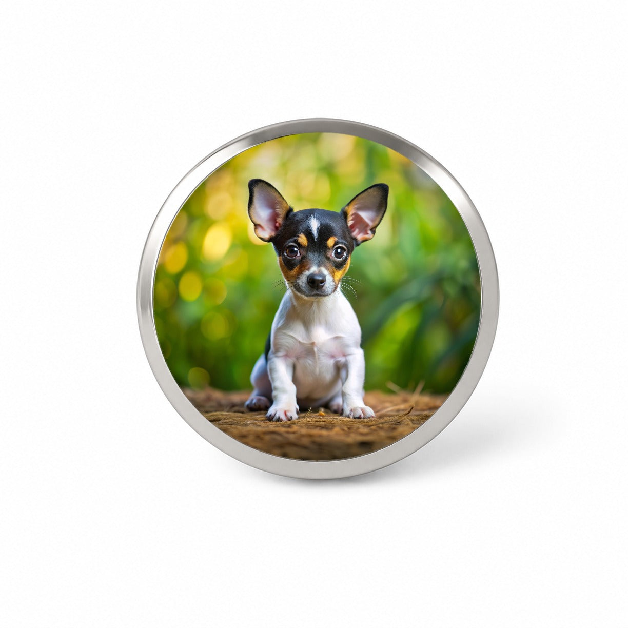 Rat Terrier Dog Puppy Photo Novelty Hat Backpack Lapel Pin