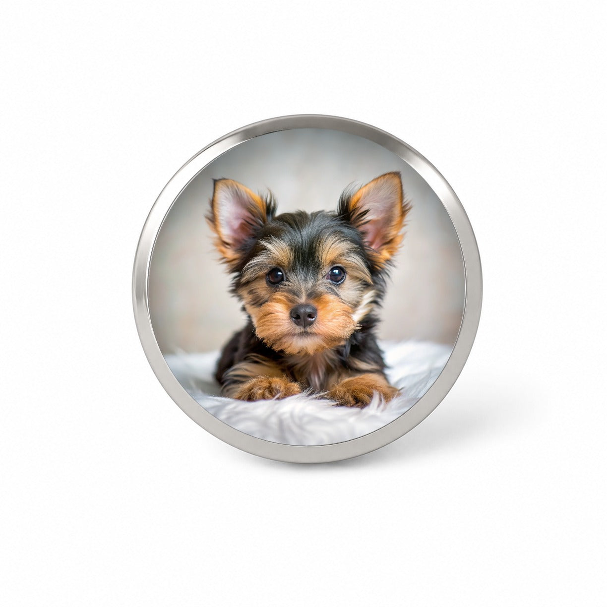 Silky Terrier Dog Puppy Photo Novelty Hat Backpack Lapel Pin