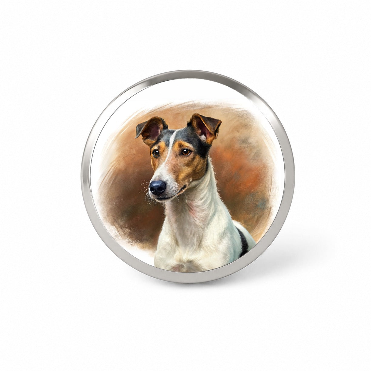 Smooth Fox Terrier Dog Illustration Novelty Hat Backpack Lapel Pin