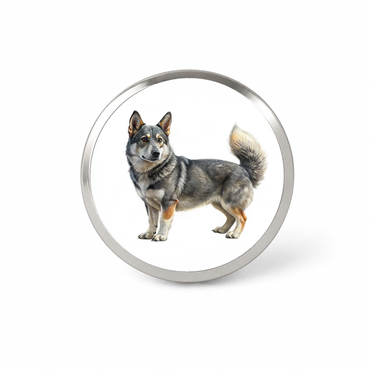 Swedish Vallhund Dog Illustration Novelty Hat Backpack Lapel Pin