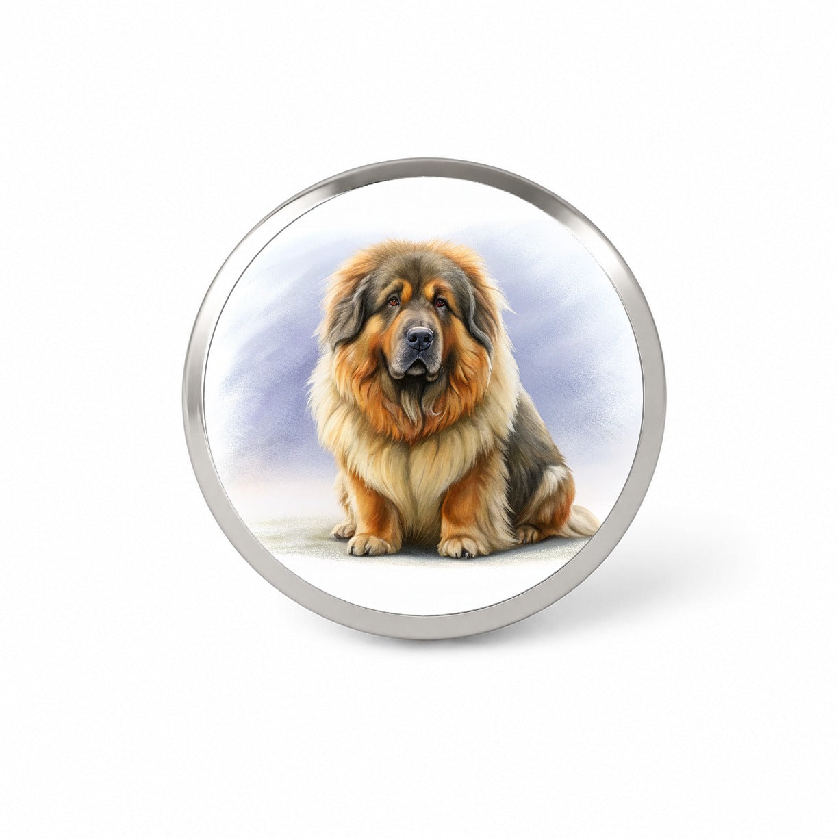 Tibetan Mastiff Dog Illustration Novelty Hat Backpack Lapel Pin
