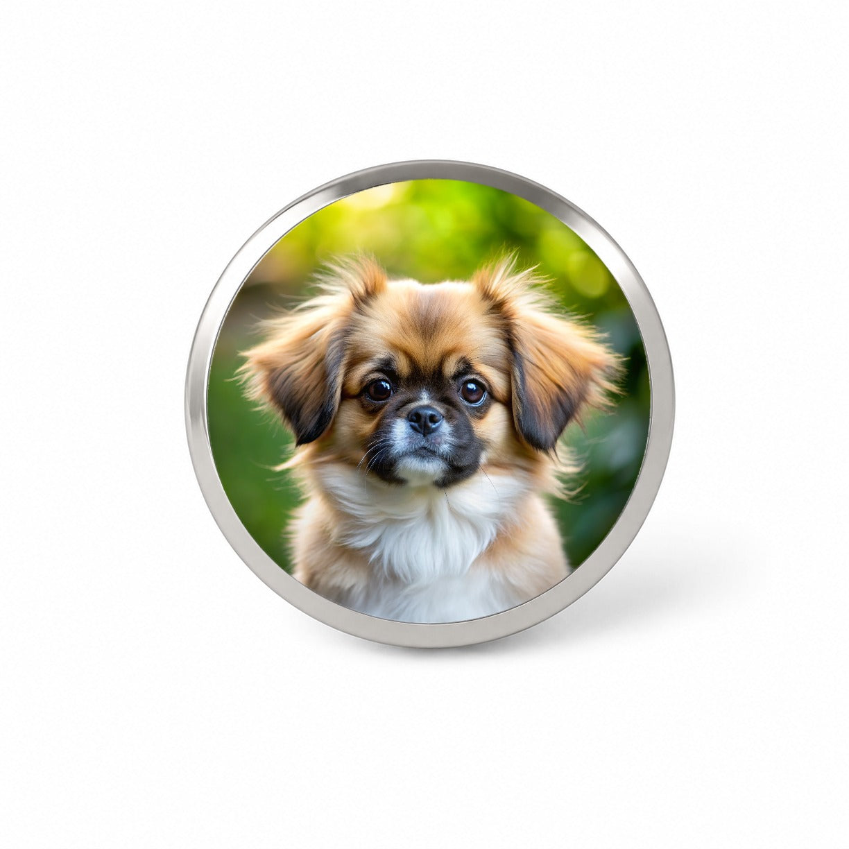 Tibetan Spaniel Dog Puppy Photo Novelty Hat Backpack Lapel Pin