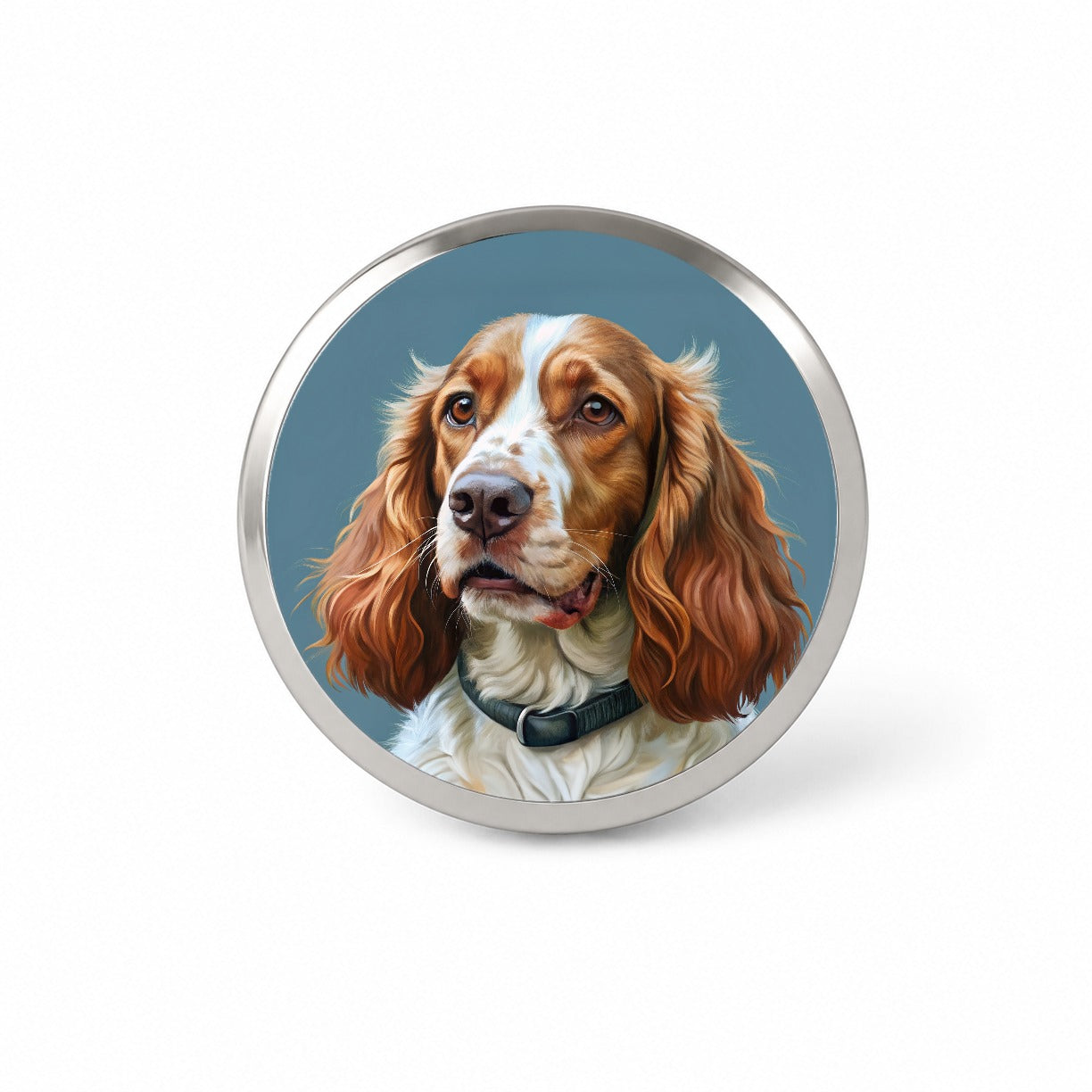 Welsh Springer Spaniel Dog Illustration Novelty Hat Backpack Lapel Pin