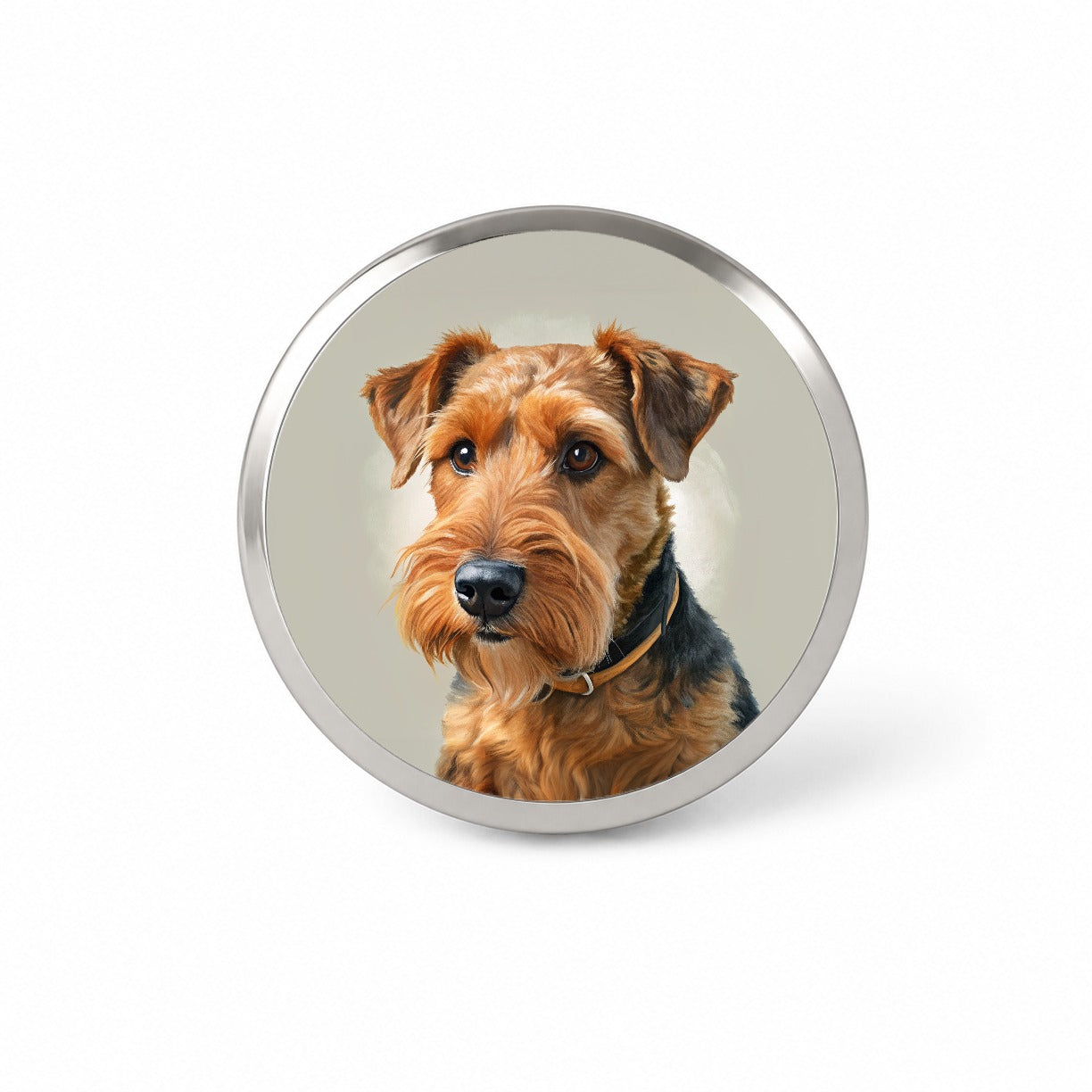 Welsh Terrier Dog Illustration Novelty Hat Backpack Lapel Pin