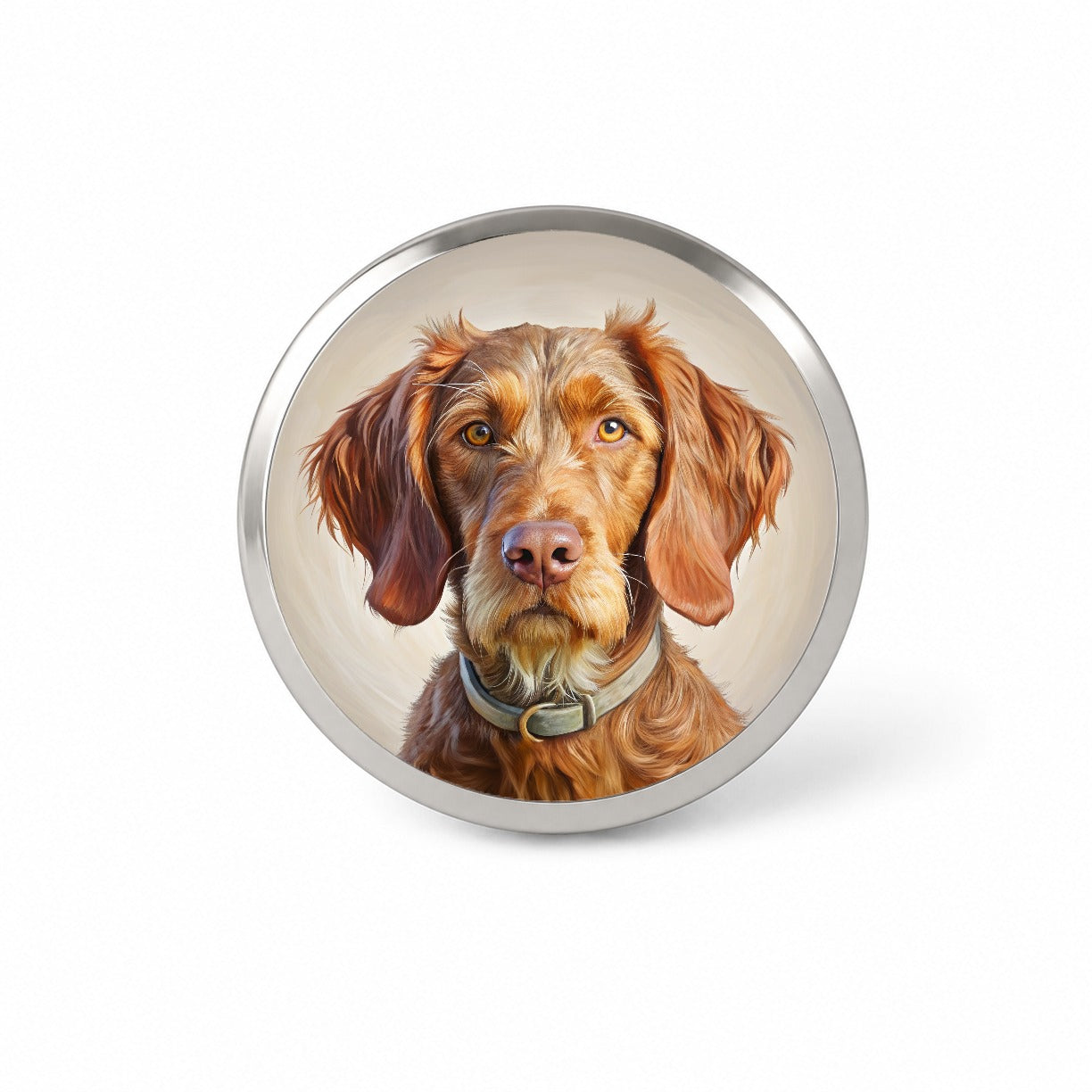 Wirehaired Vizsla Dog Illustration Novelty Hat Backpack Lapel Pin