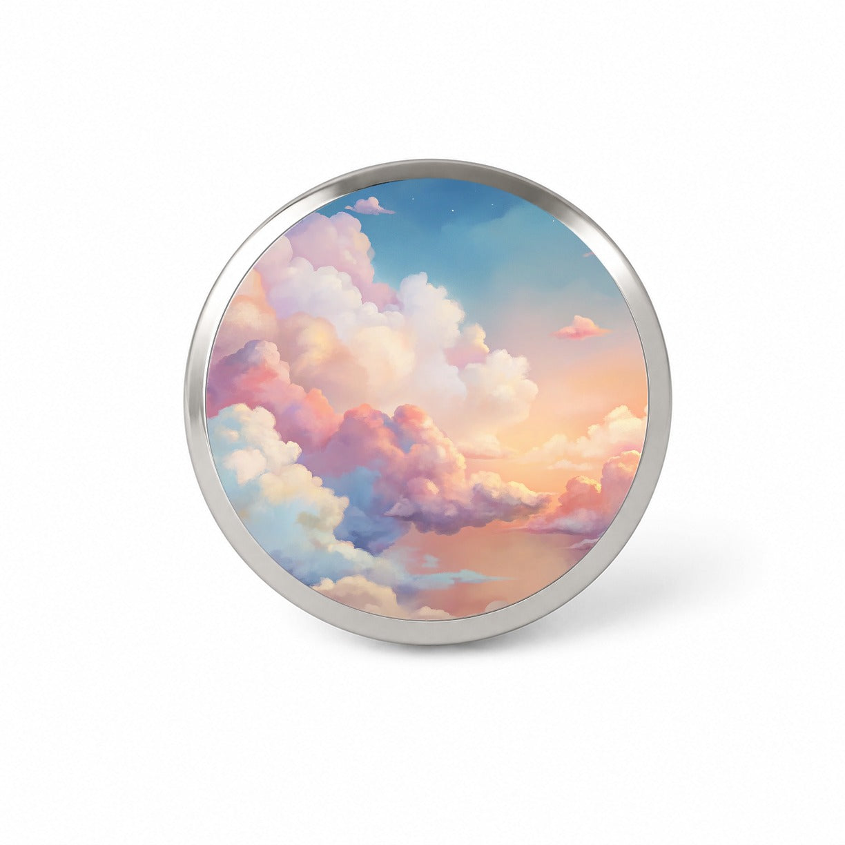 Cloudy Sky Pastel Colors Novelty Hat Backpack Lapel Pin