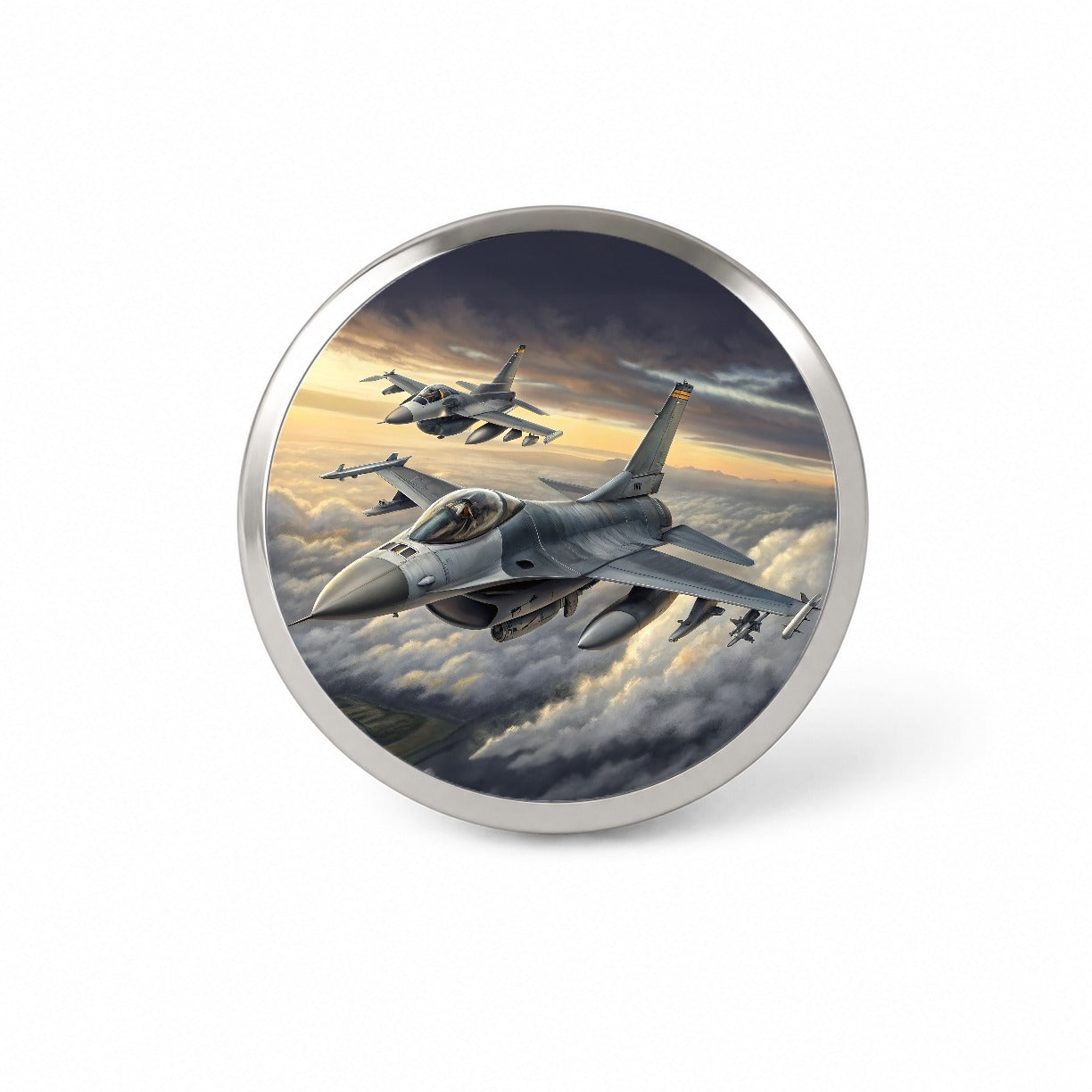 F-16 Fighting Falcon Viper Planes Flying In Formation Novelty Hat Backpack Lapel Pin