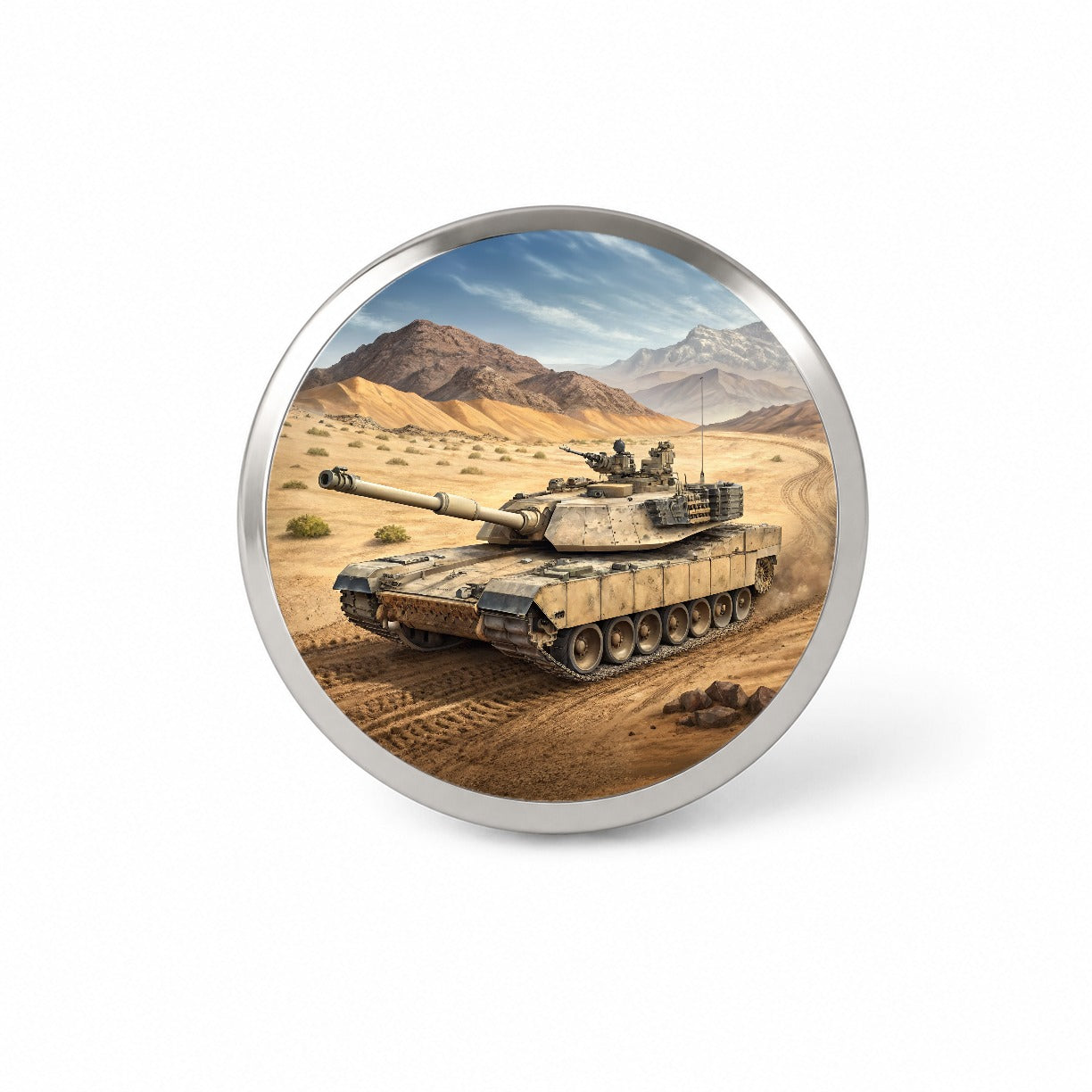 M1 Abrams Tank in the Desert Novelty Hat Backpack Lapel Pin