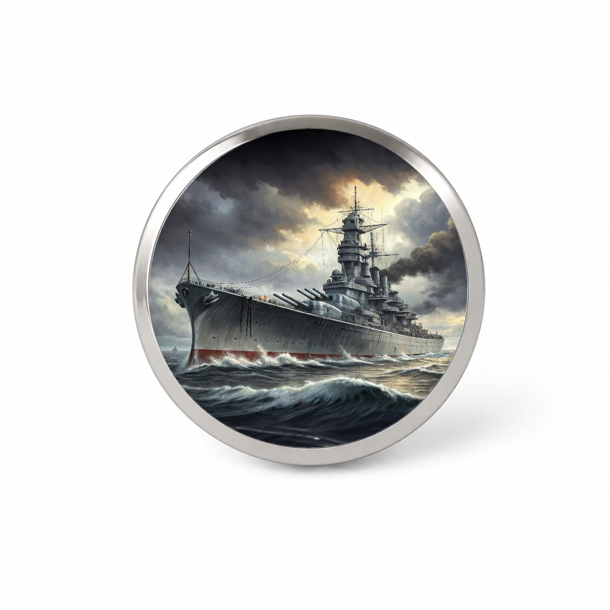 WWII Yamato-Class Battleship At Sea Novelty Hat Backpack Lapel Pin