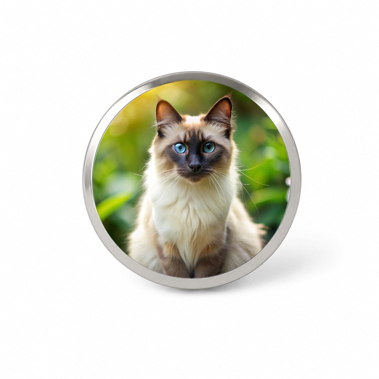 Balinese Cat Photo Novelty Hat Backpack Lapel Pin