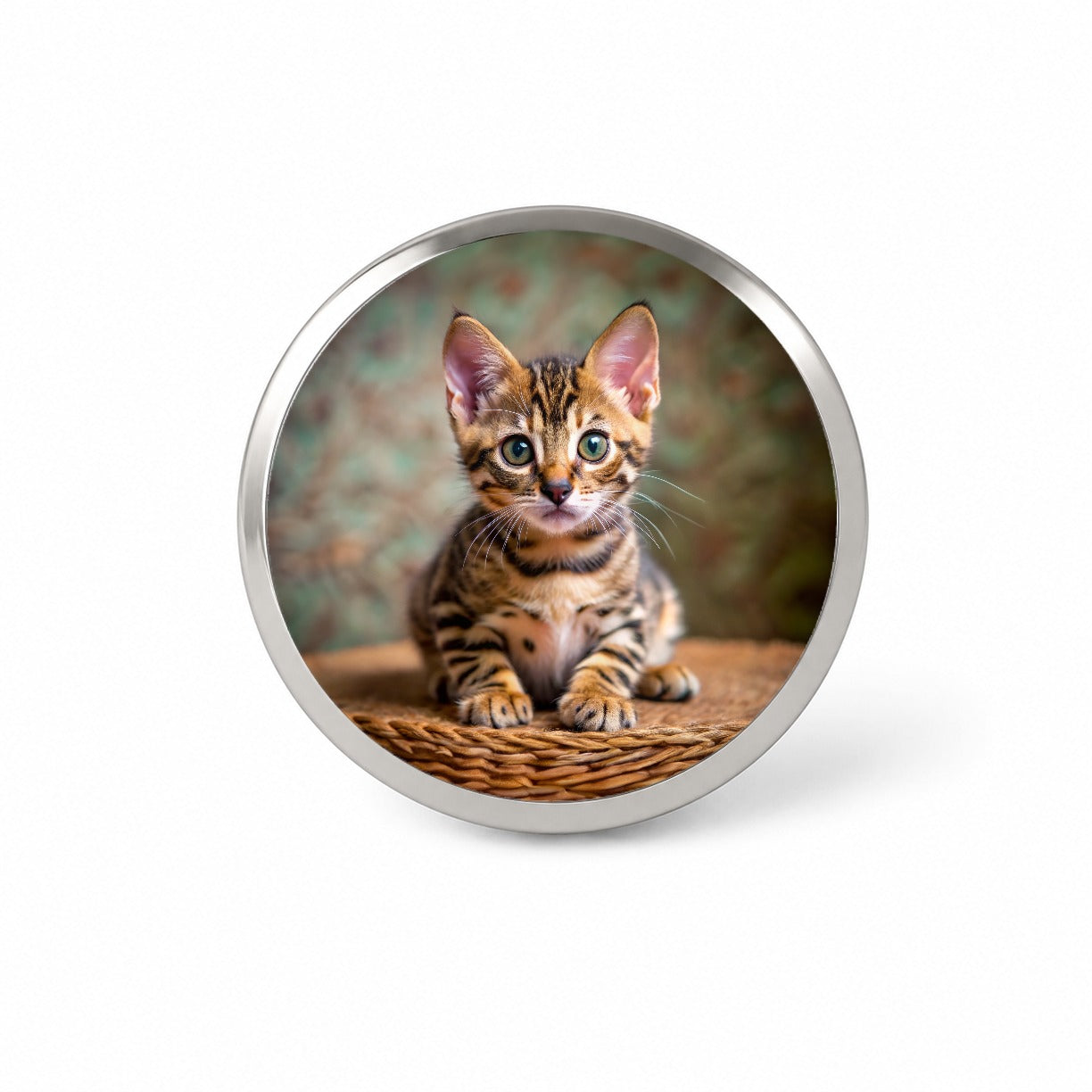Bengal Cat Kitten Photo Novelty Hat Backpack Lapel Pin