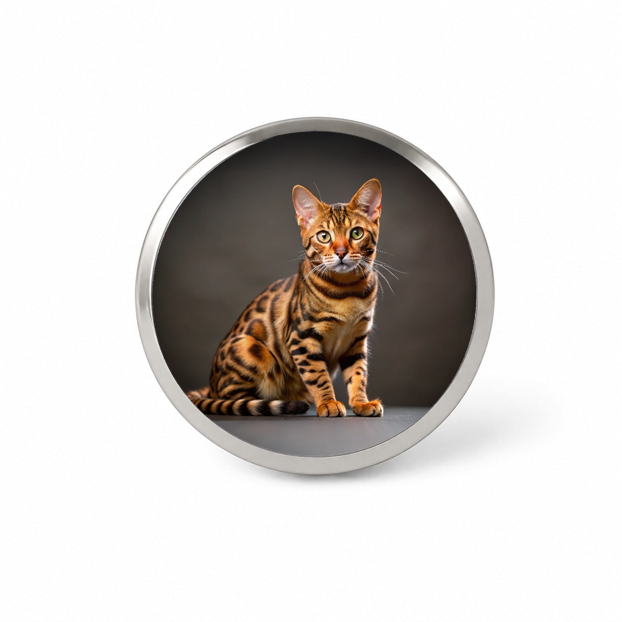 Bengal Cat Photo Novelty Hat Backpack Lapel Pin