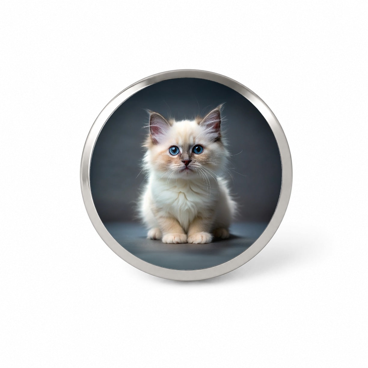 Birman Cat Kitten Photo Novelty Hat Backpack Lapel Pin