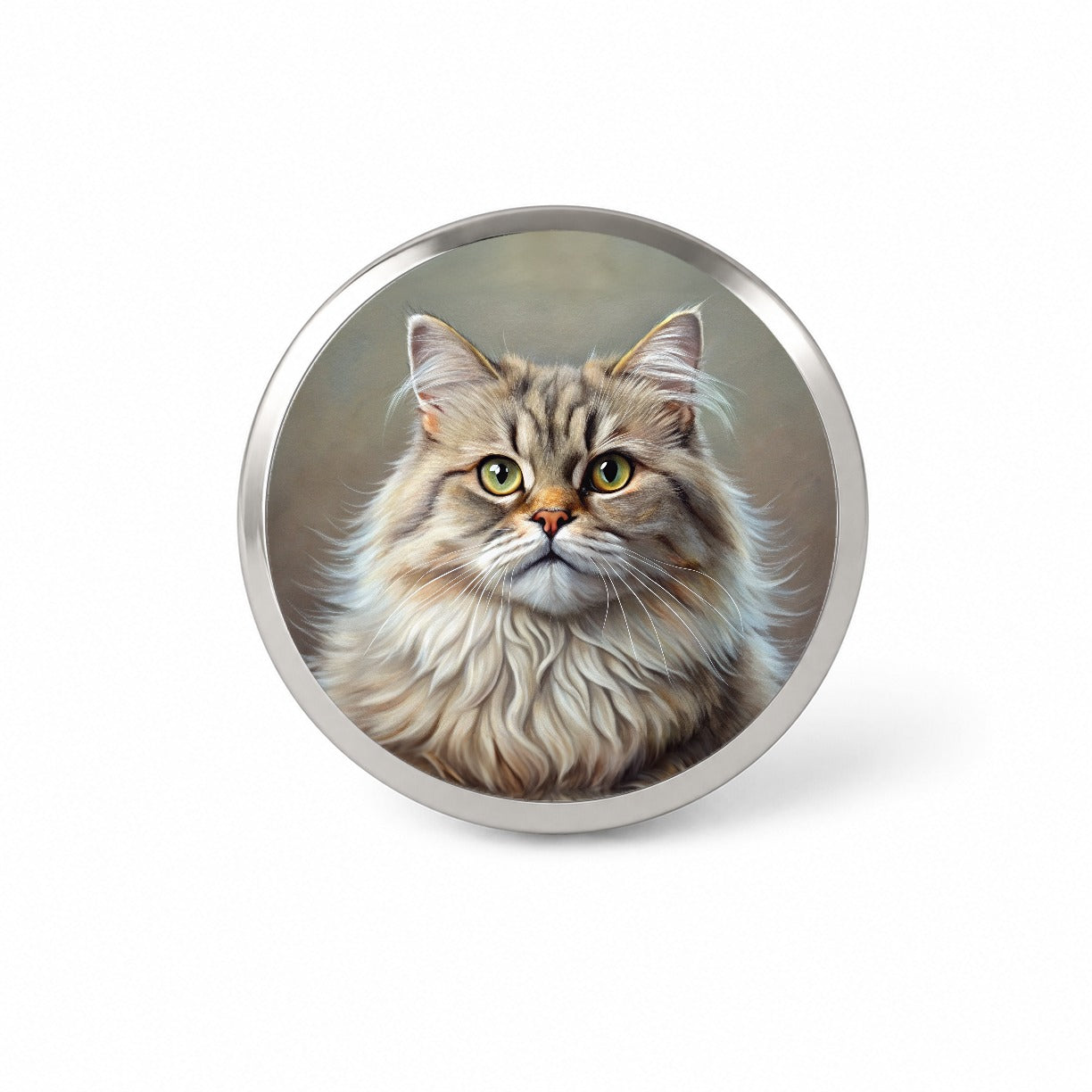 British Longhair Cat Illustration Novelty Hat Backpack Lapel Pin