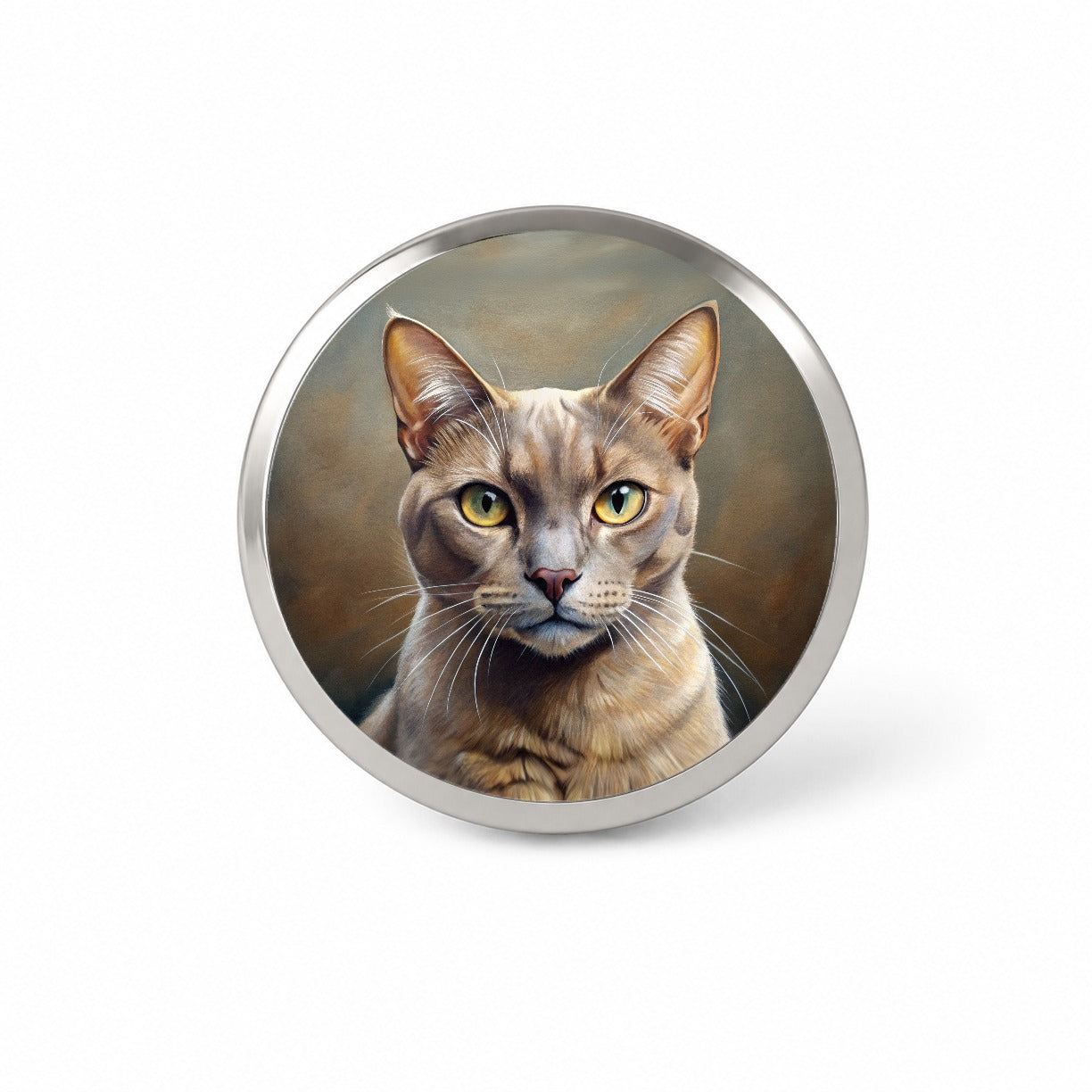 Burmese Cat Illustration Novelty Hat Backpack Lapel Pin