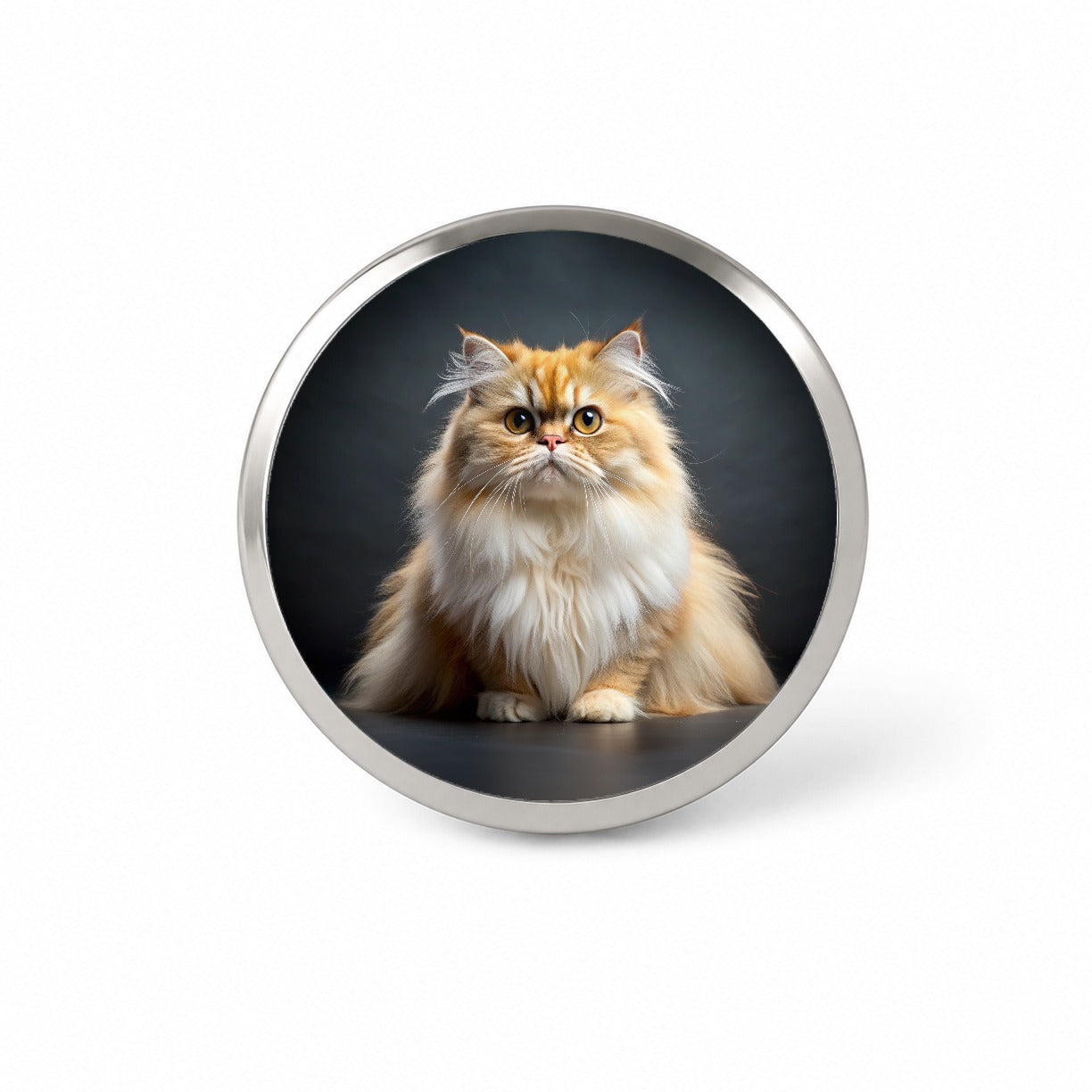Classic Persian Cat Photo Novelty Hat Backpack Lapel Pin