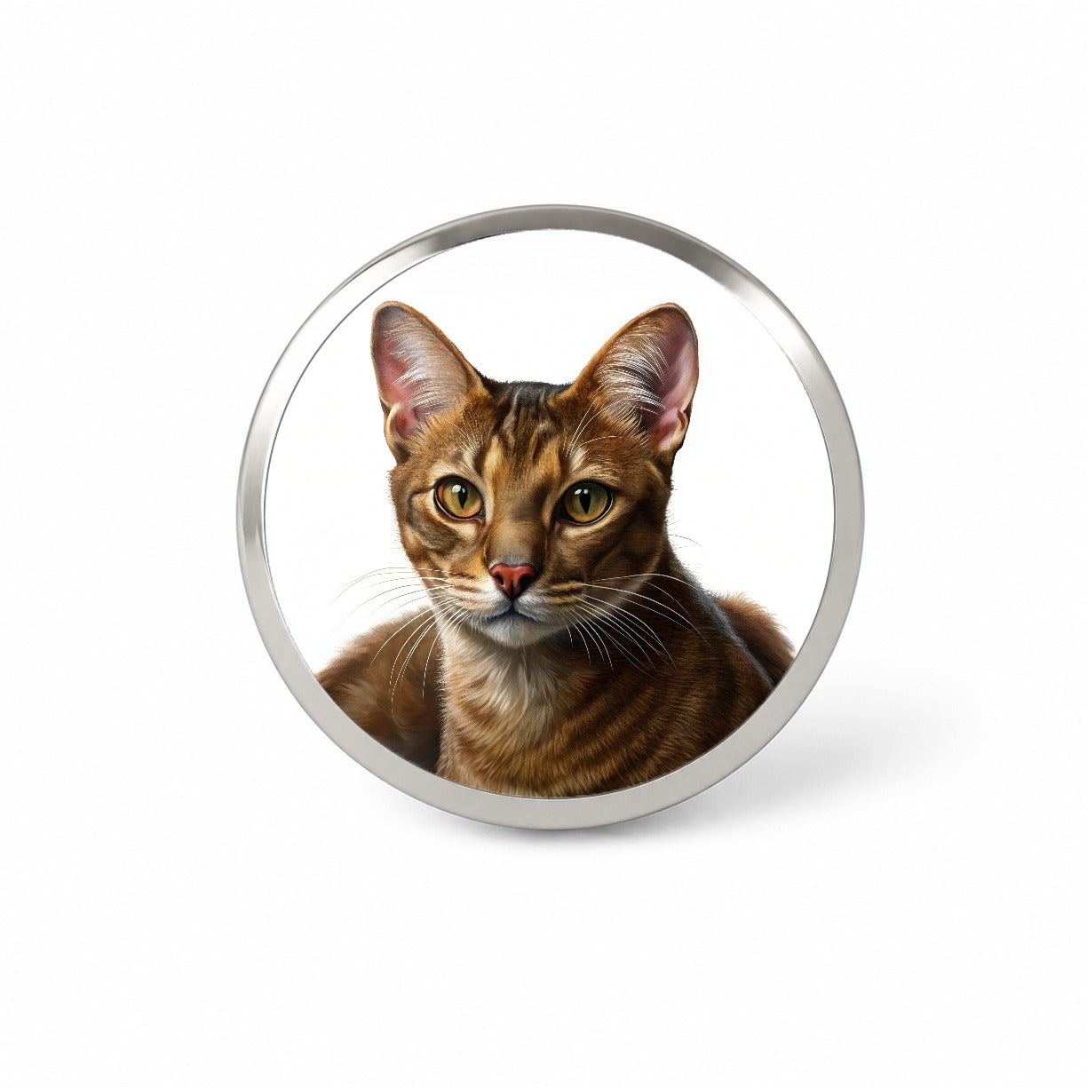 Havana Brown Cat Illustration Novelty Hat Backpack Lapel Pin