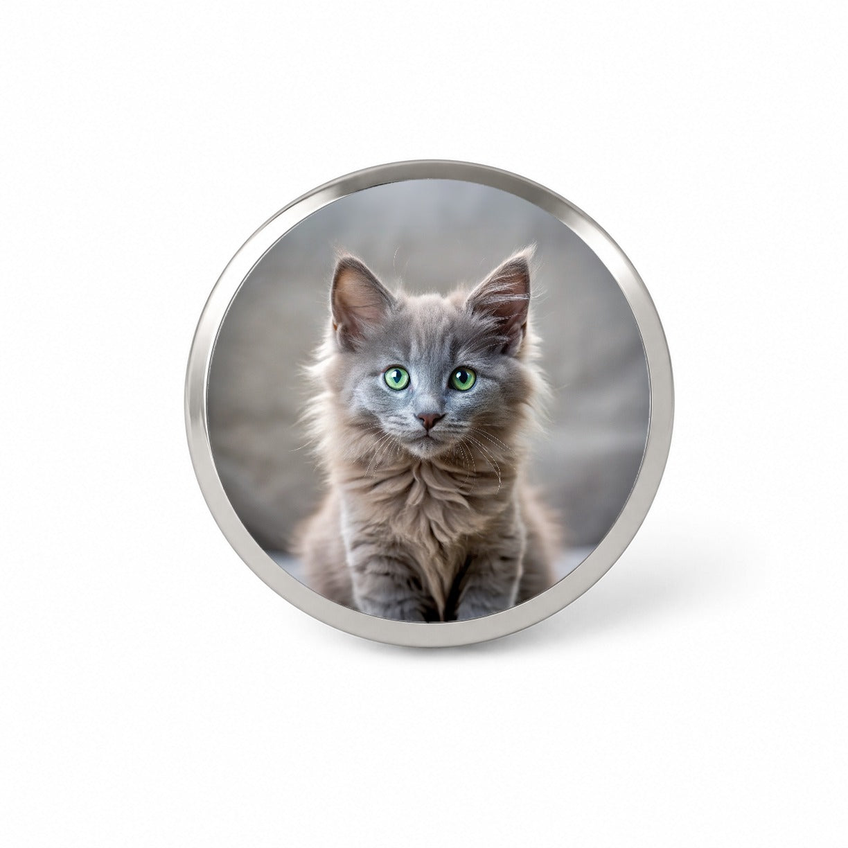 Nebelung Cat Kitten Photo Novelty Hat Backpack Lapel Pin