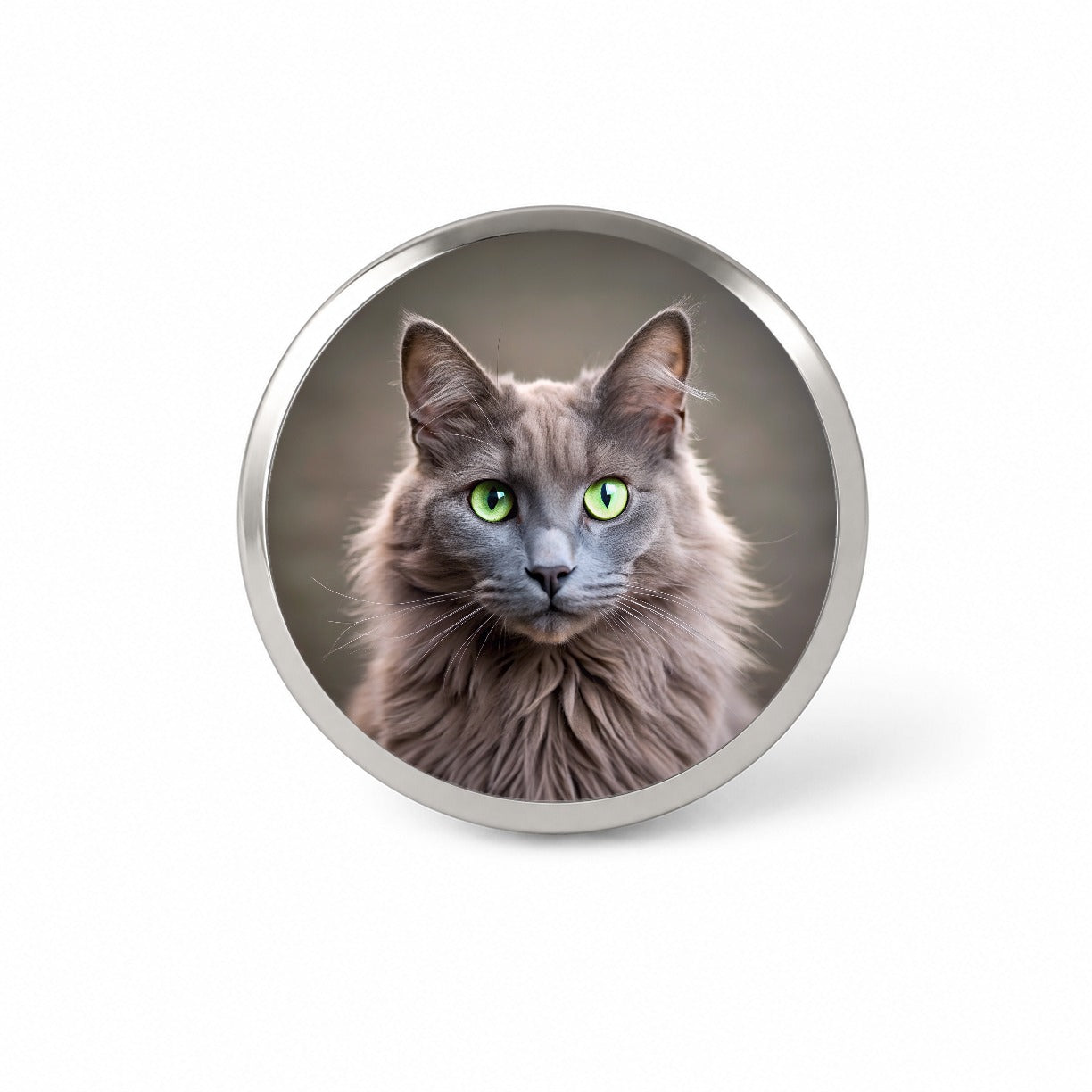 Nebelung Cat Photo Novelty Hat Backpack Lapel Pin