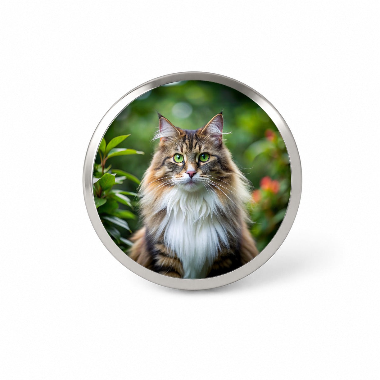 Norwegian Forest Cat Photo Novelty Hat Backpack Lapel Pin