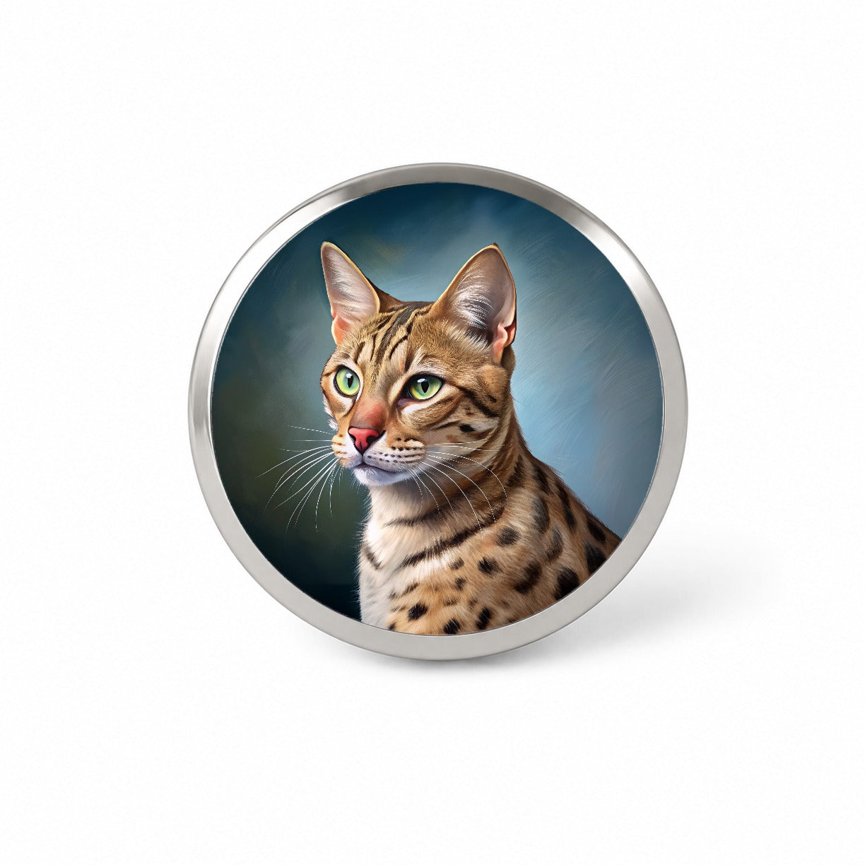 Ocicat Cat Illustration Novelty Hat Backpack Lapel Pin