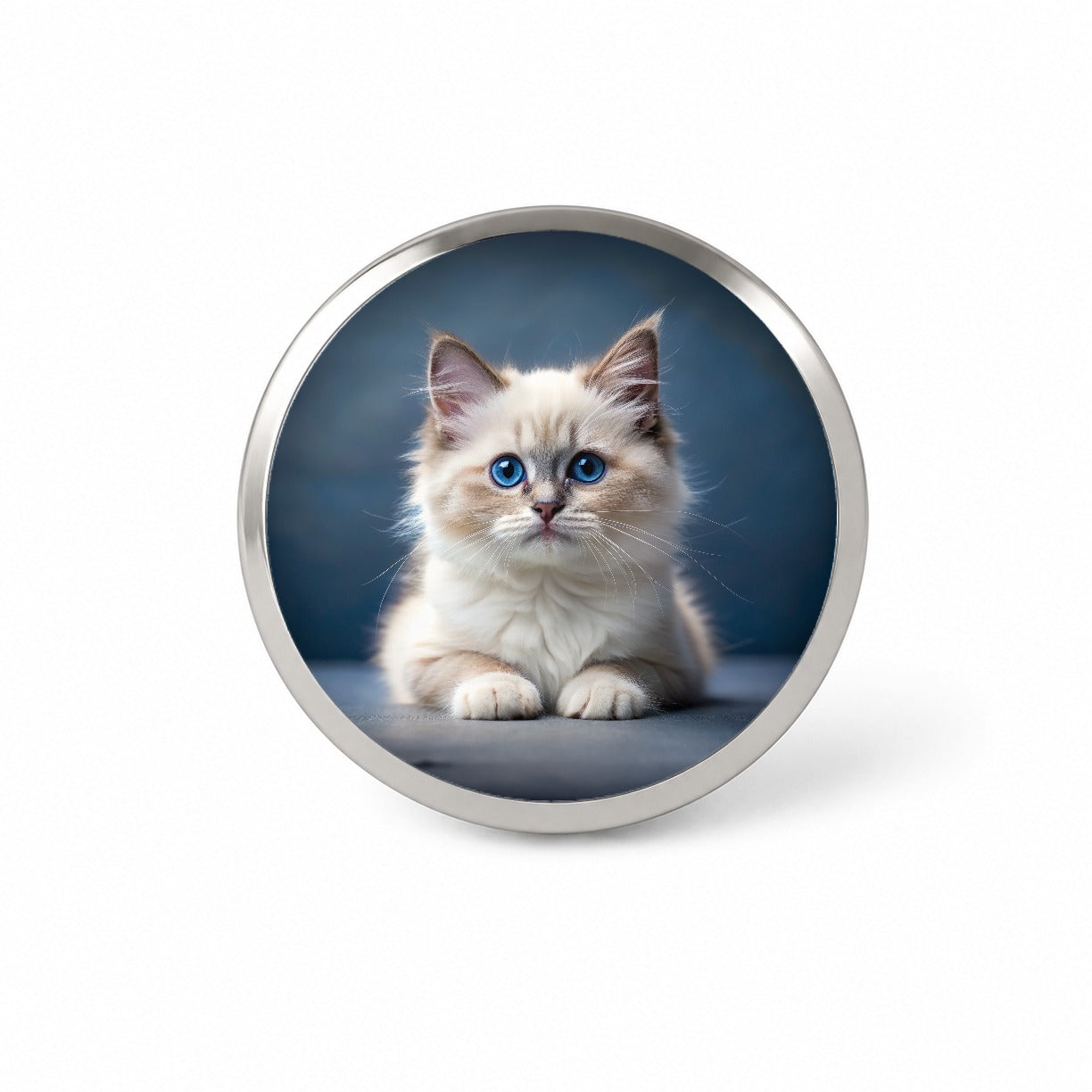 Ragdoll Cat Kitten Photo Novelty Hat Backpack Lapel Pin