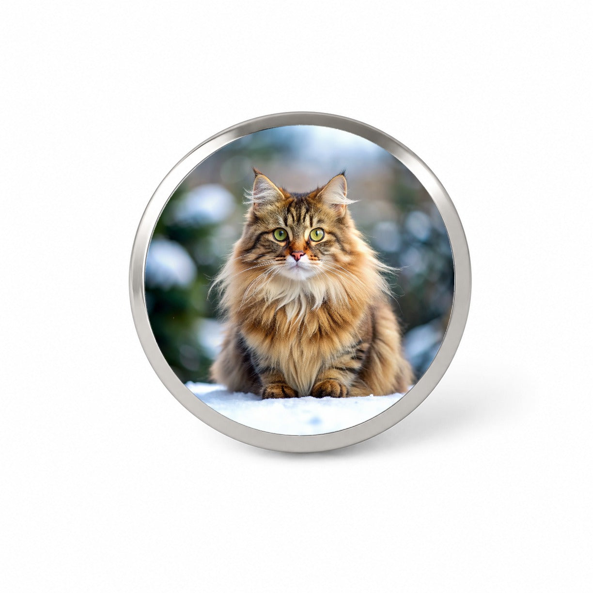 Siberian Cat Photo Novelty Hat Backpack Lapel Pin